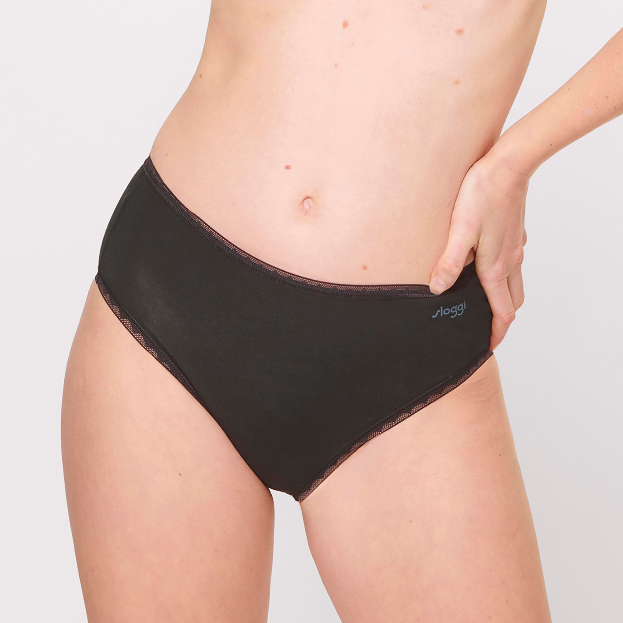 Slip forme maxi coton stretch biologique GO - lot de 2 - Xl - Noir - Sloggi