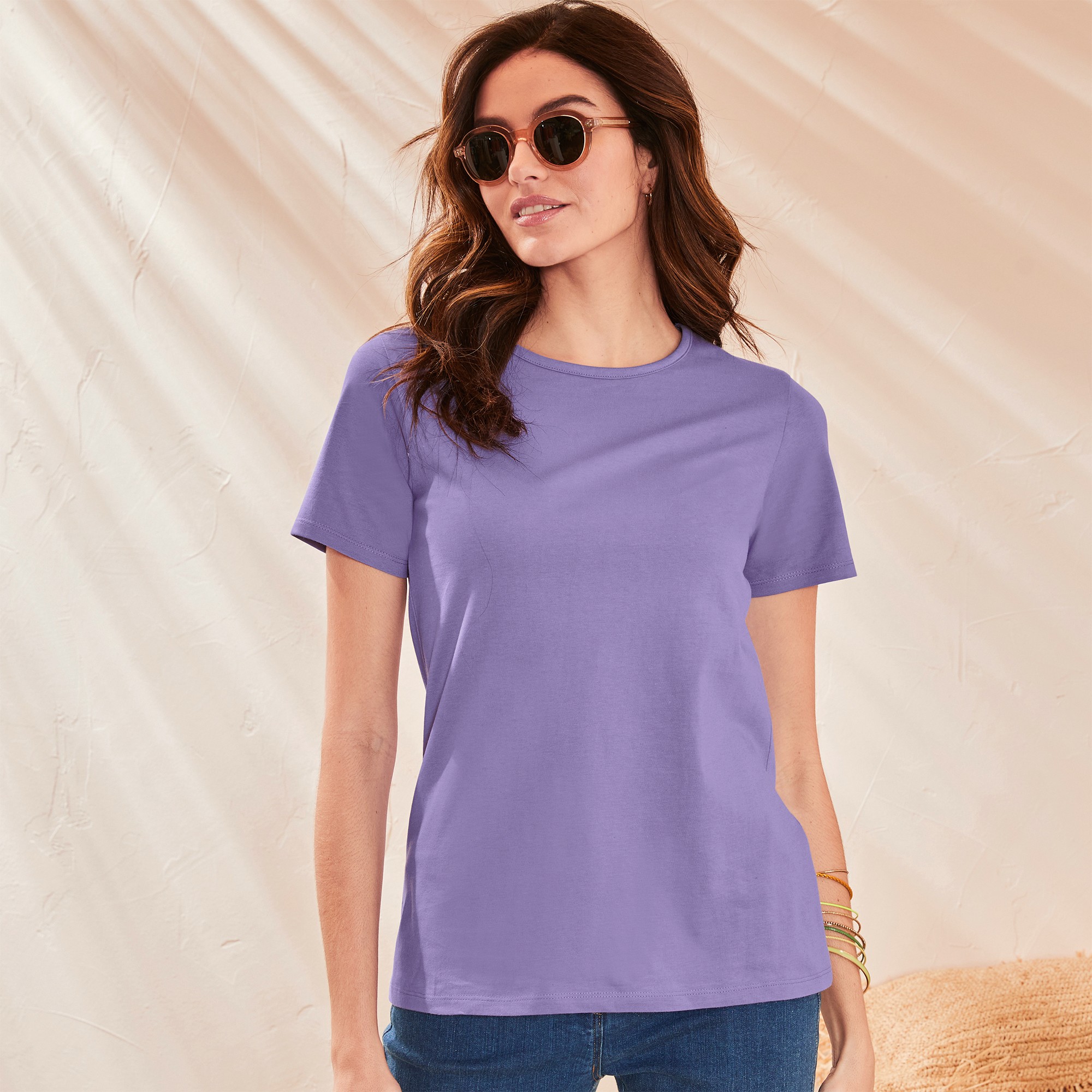 T-shirt Manches Courtes Uni - Blancheporte