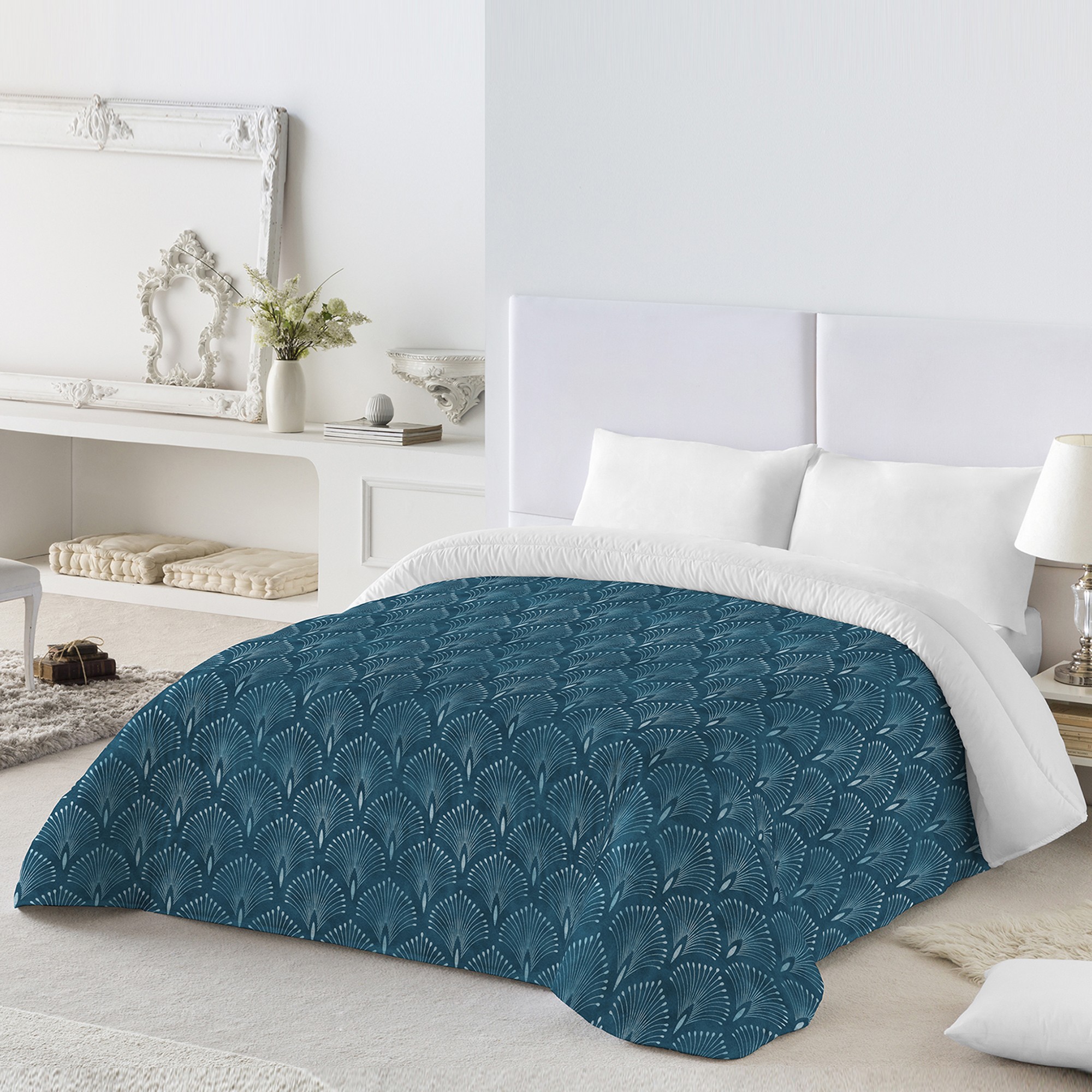 Couette DÉCO DOUBLE FACE motif géométrique - légère ou chaud