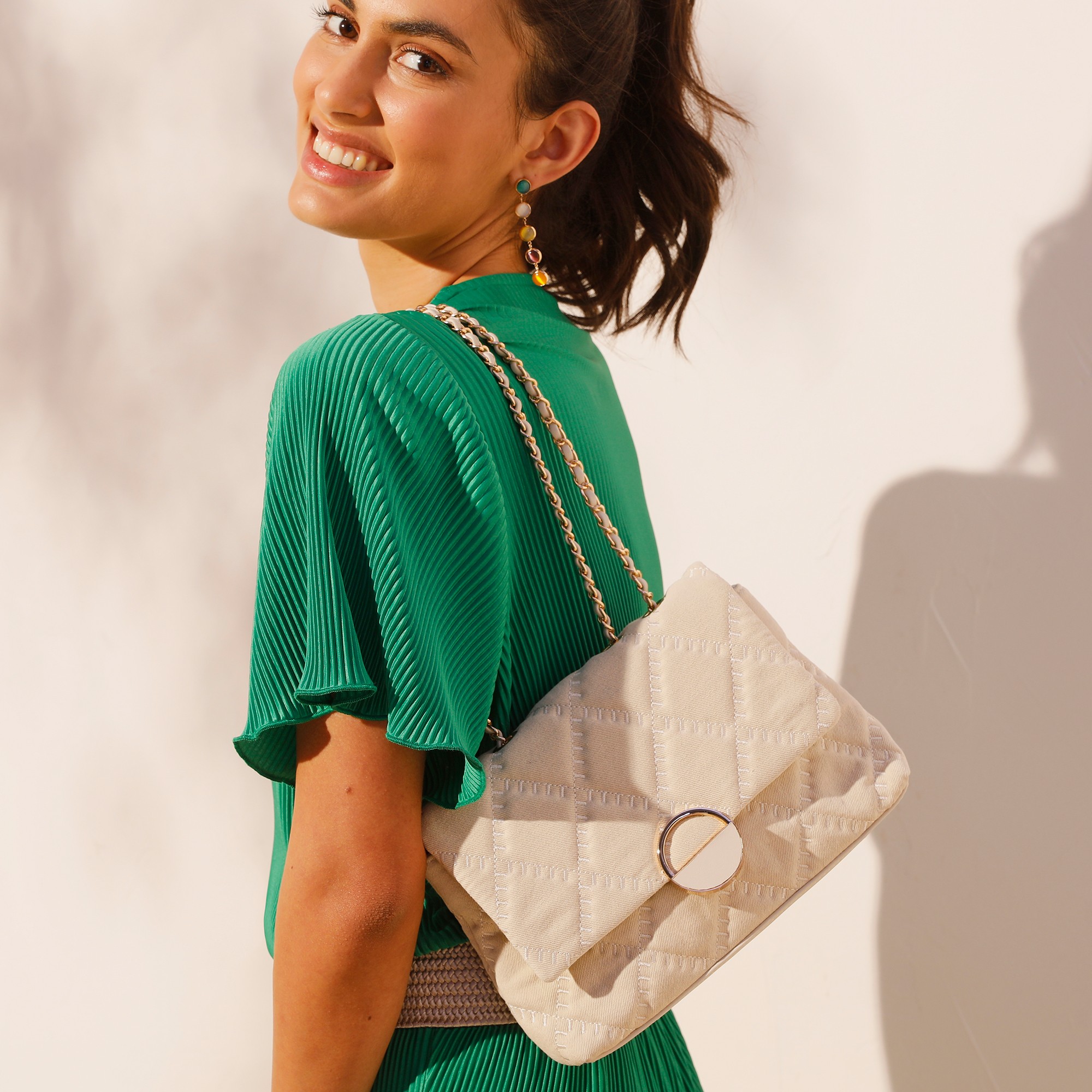 Sac a main blanche porte hot sale
