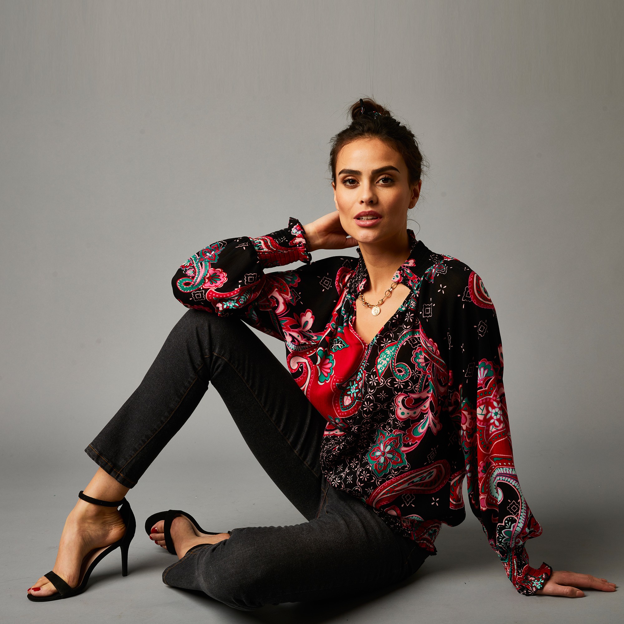 Jean Coupe Droite Poches Brodées Surpiqûres Colorées - Blancheporte