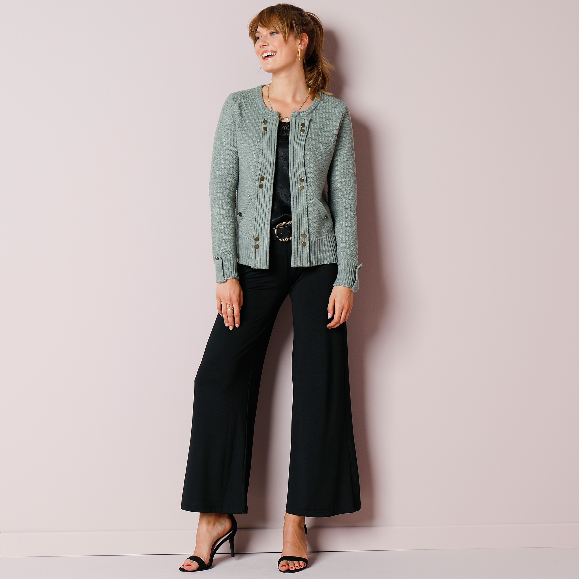 Pantalon Large Maille Extensible - Blancheporte