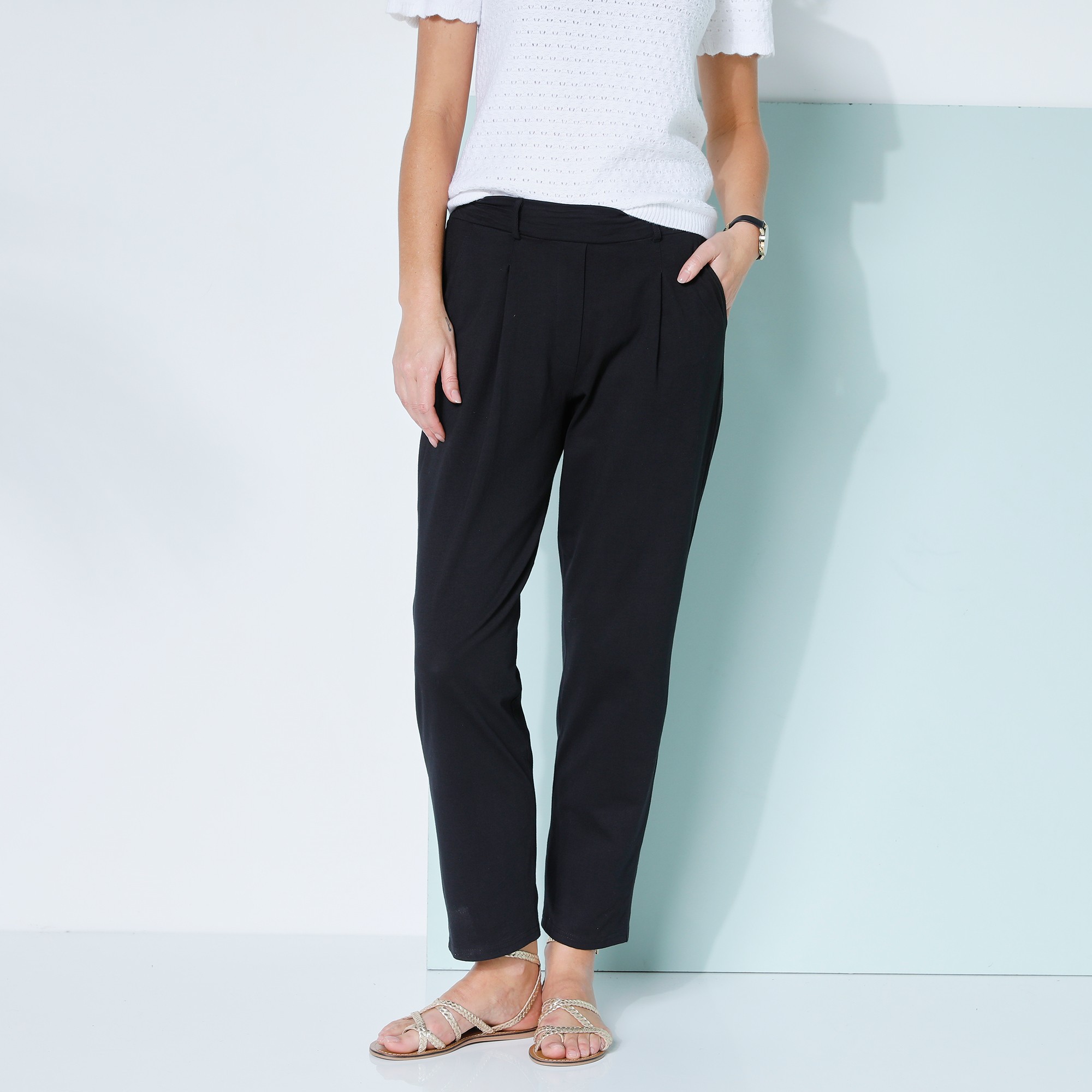 Jogpant Chino, Maille - Blancheporte