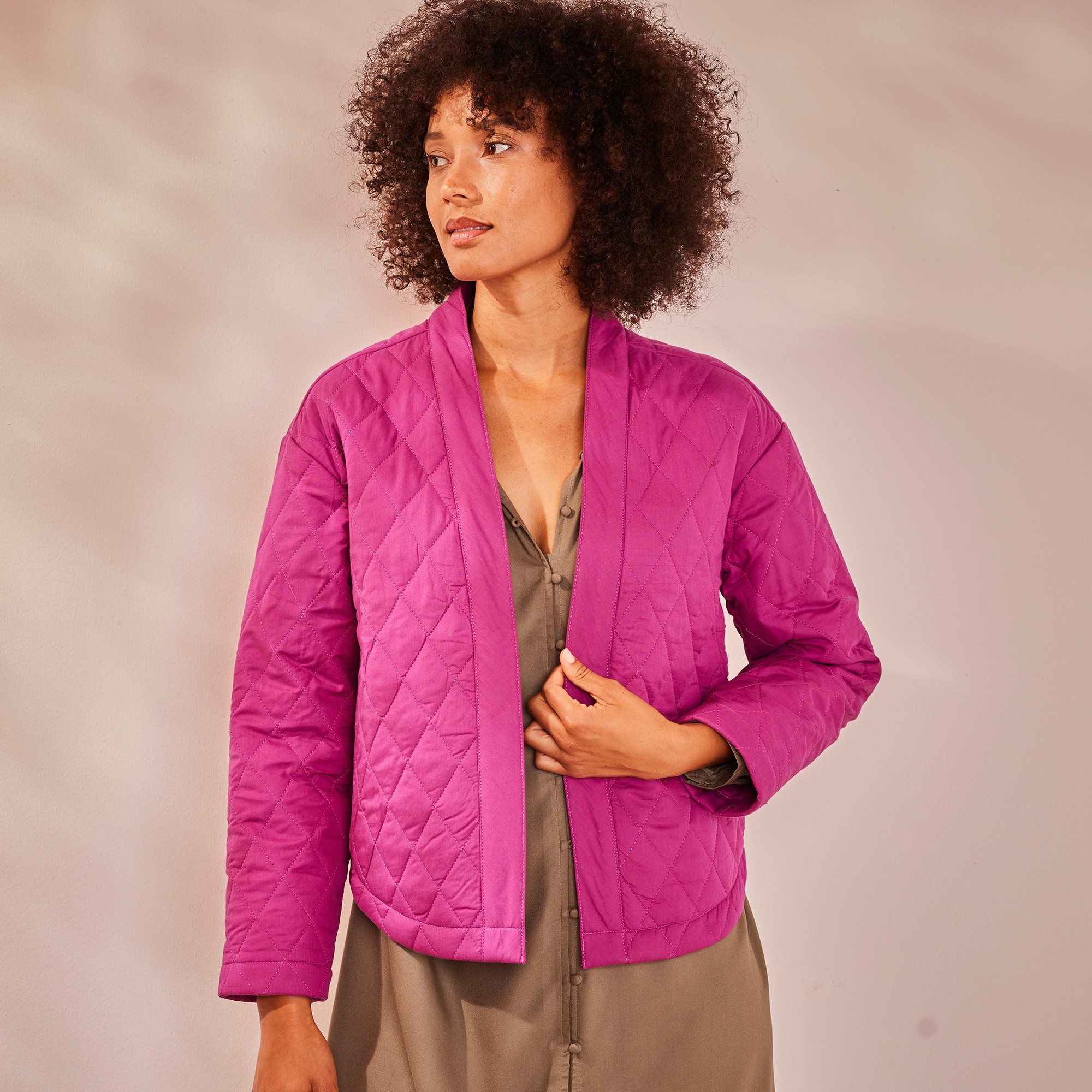 Veste Matelassée Col Kimono - Blancheporte