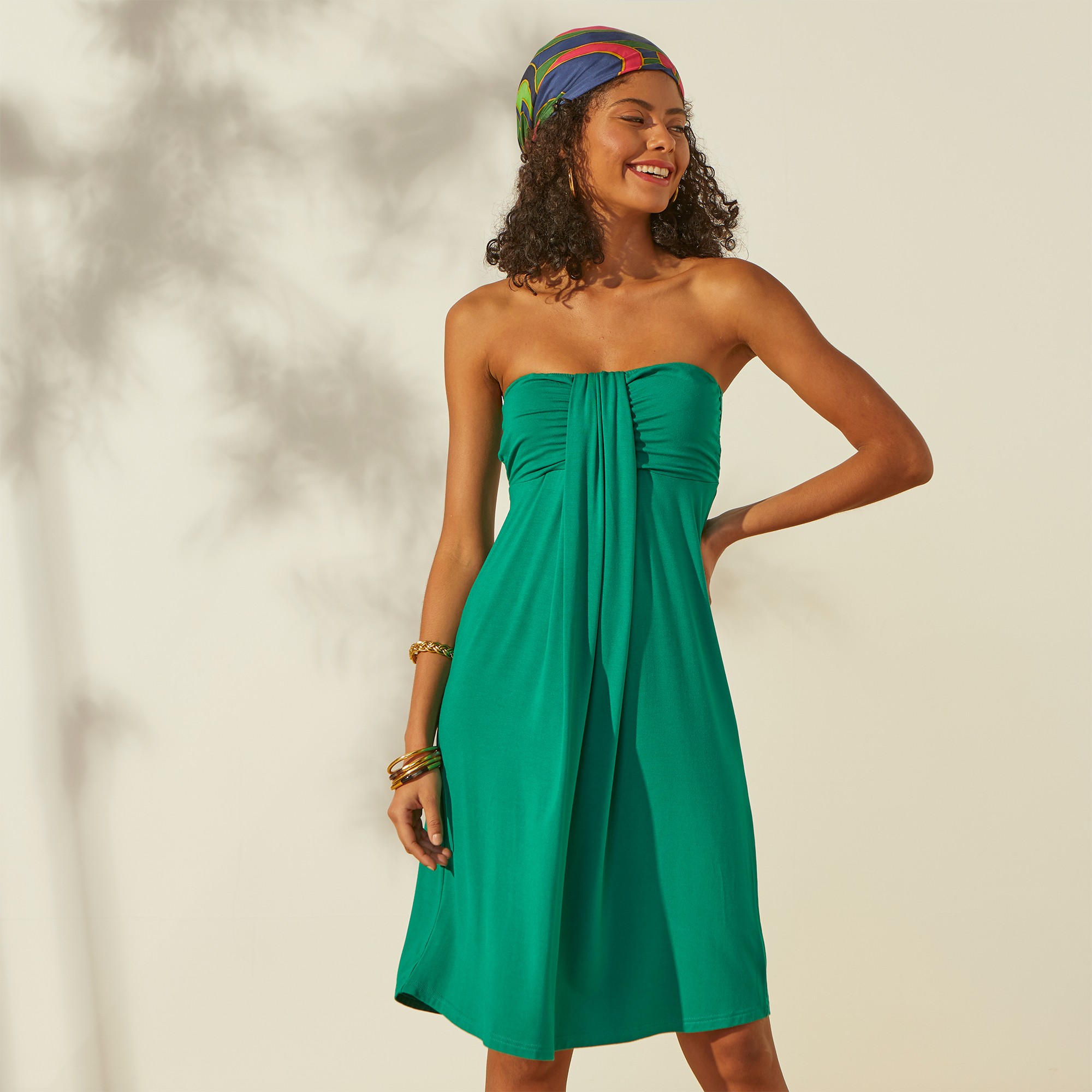 Robe bustier unie bretelles amovibles