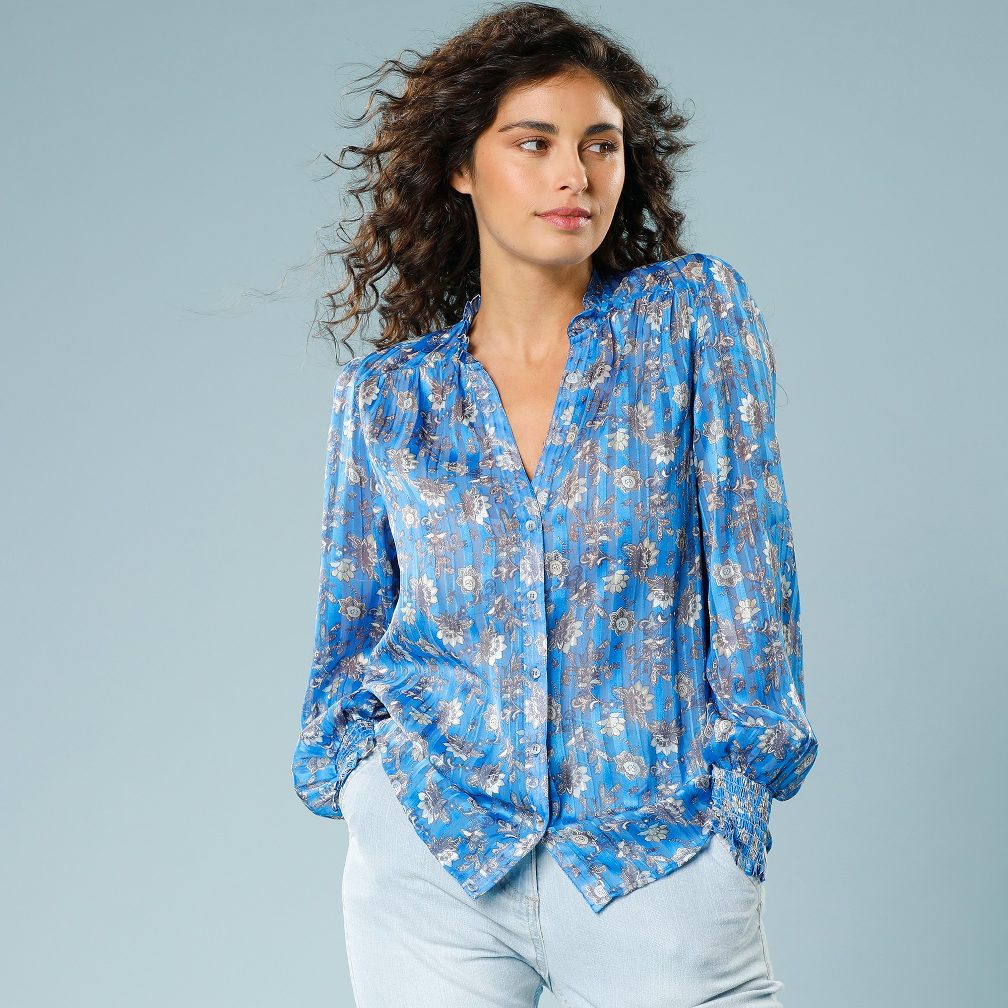 Chemisier Imprimé, Jacquard Rayé, Spéciale Petites - Blancheporte