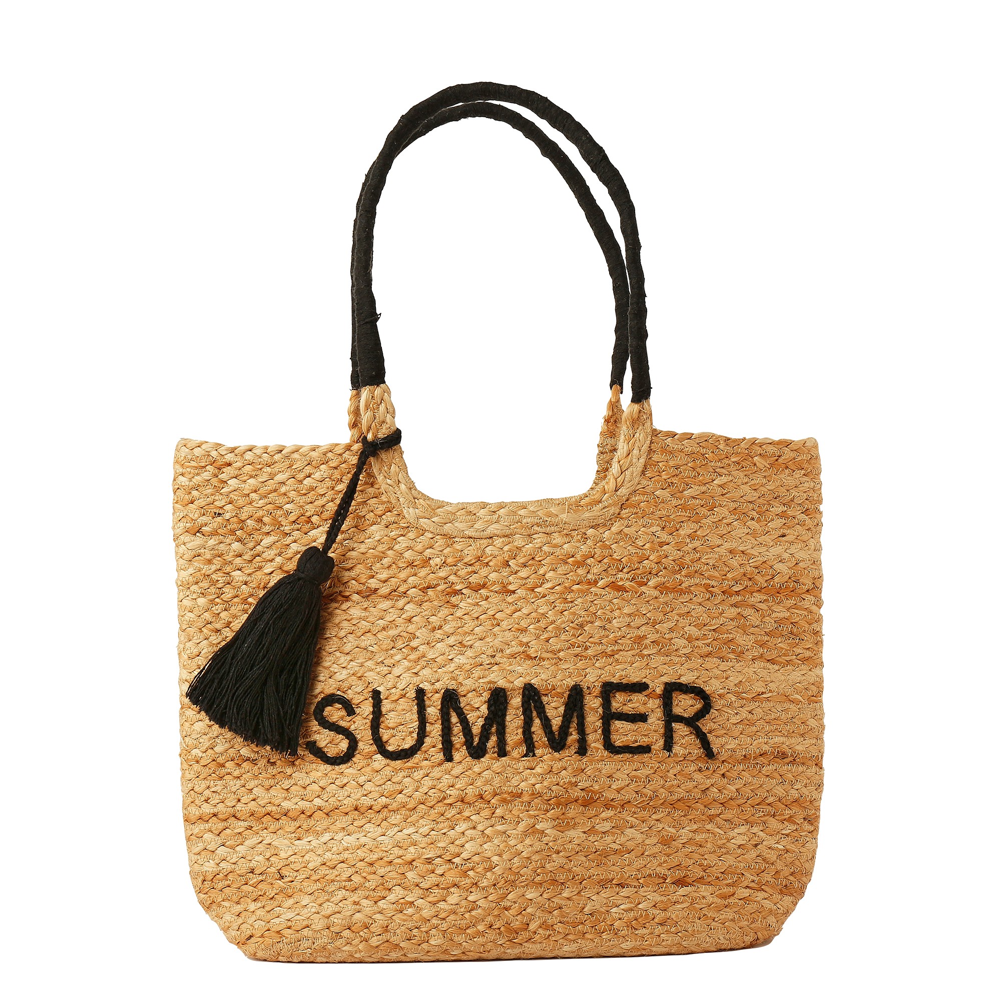 Sac De Plage En Jute Brodé summer - Blancheporte