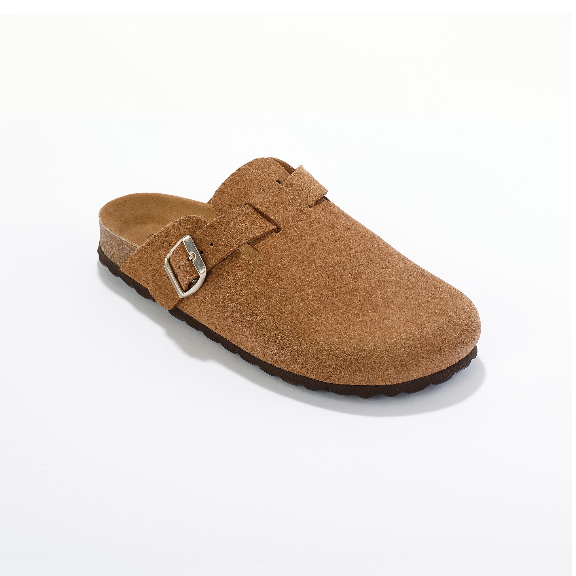 Sabots Croûte De Cuir Avec Boucle Réglable - Blancheporte