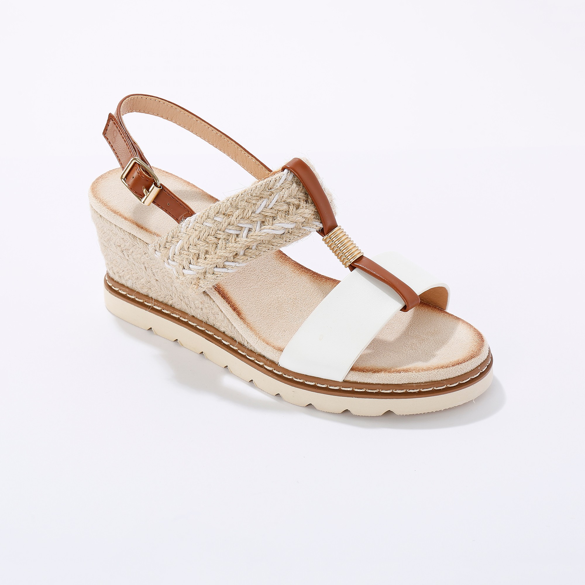 Sandales Bi-matière Compensées Corde - Blancheporte