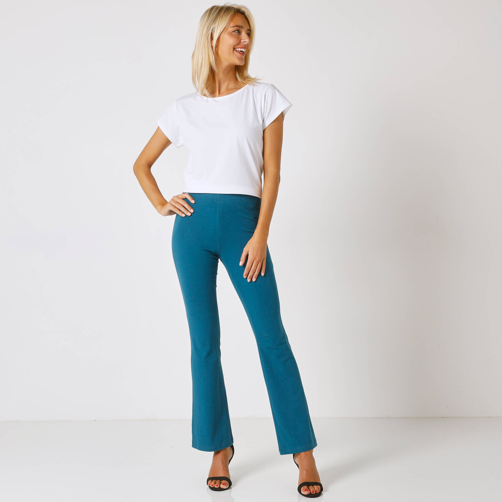 Legging bootcut uni taille lastique - Blancheporte 26 €