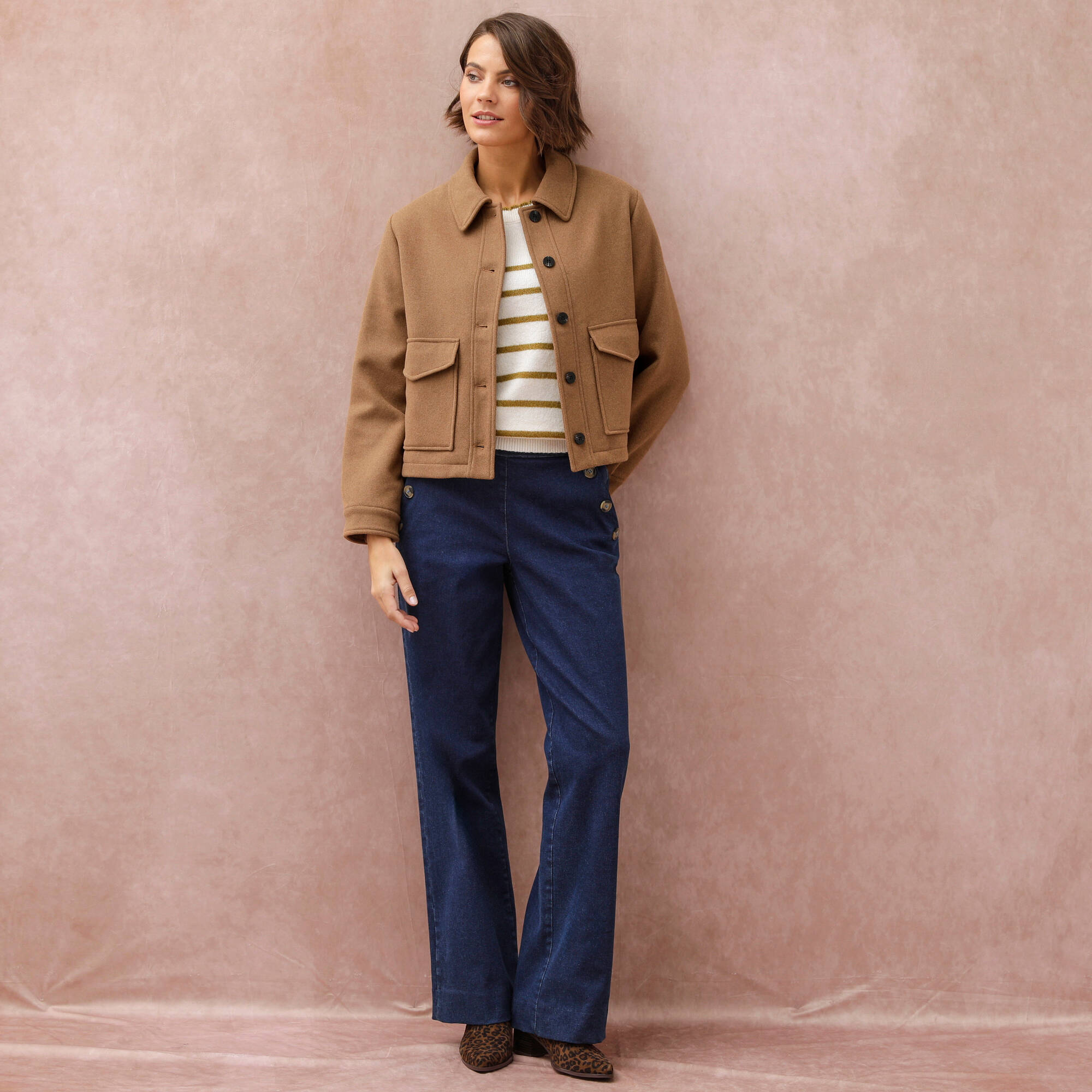 Veste courte en drap de laine - Blancheporte 70$