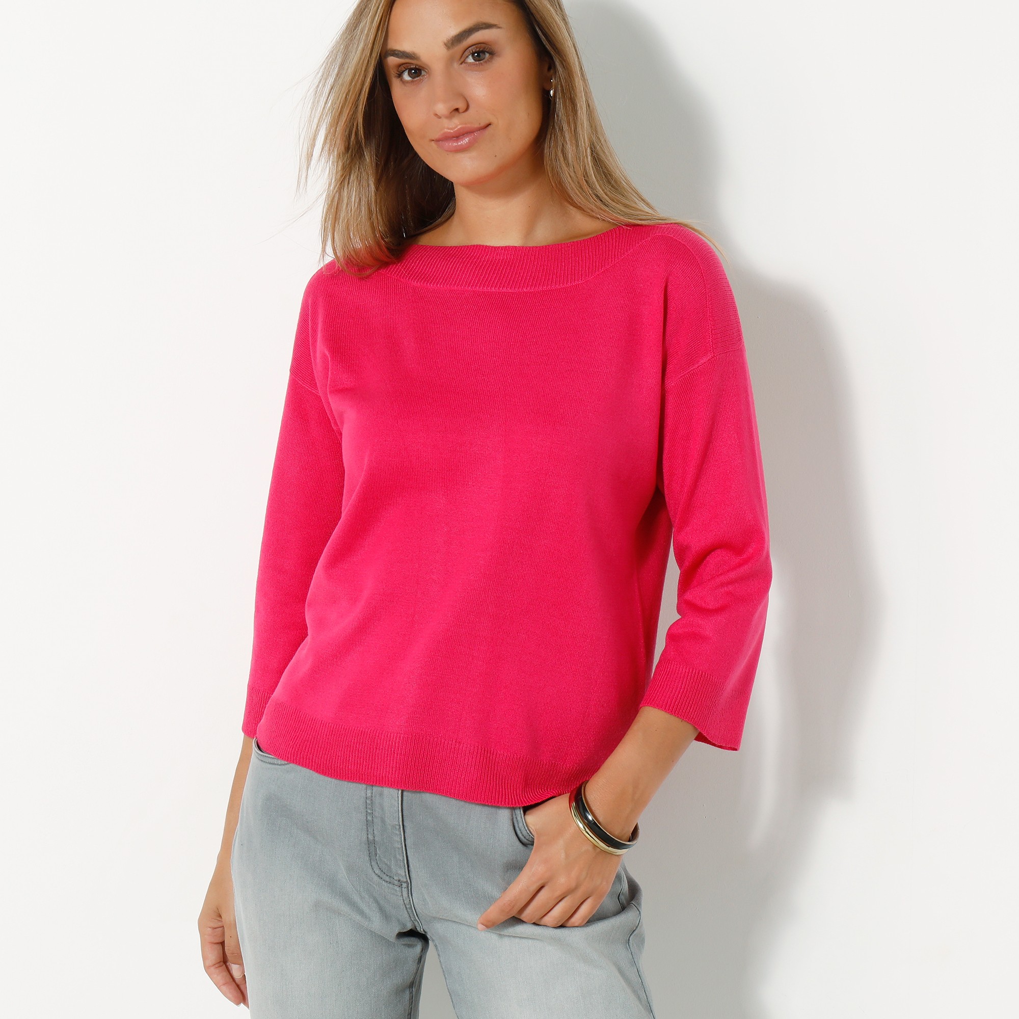 Pull Col Bateau Manches 3/4 - Blancheporte