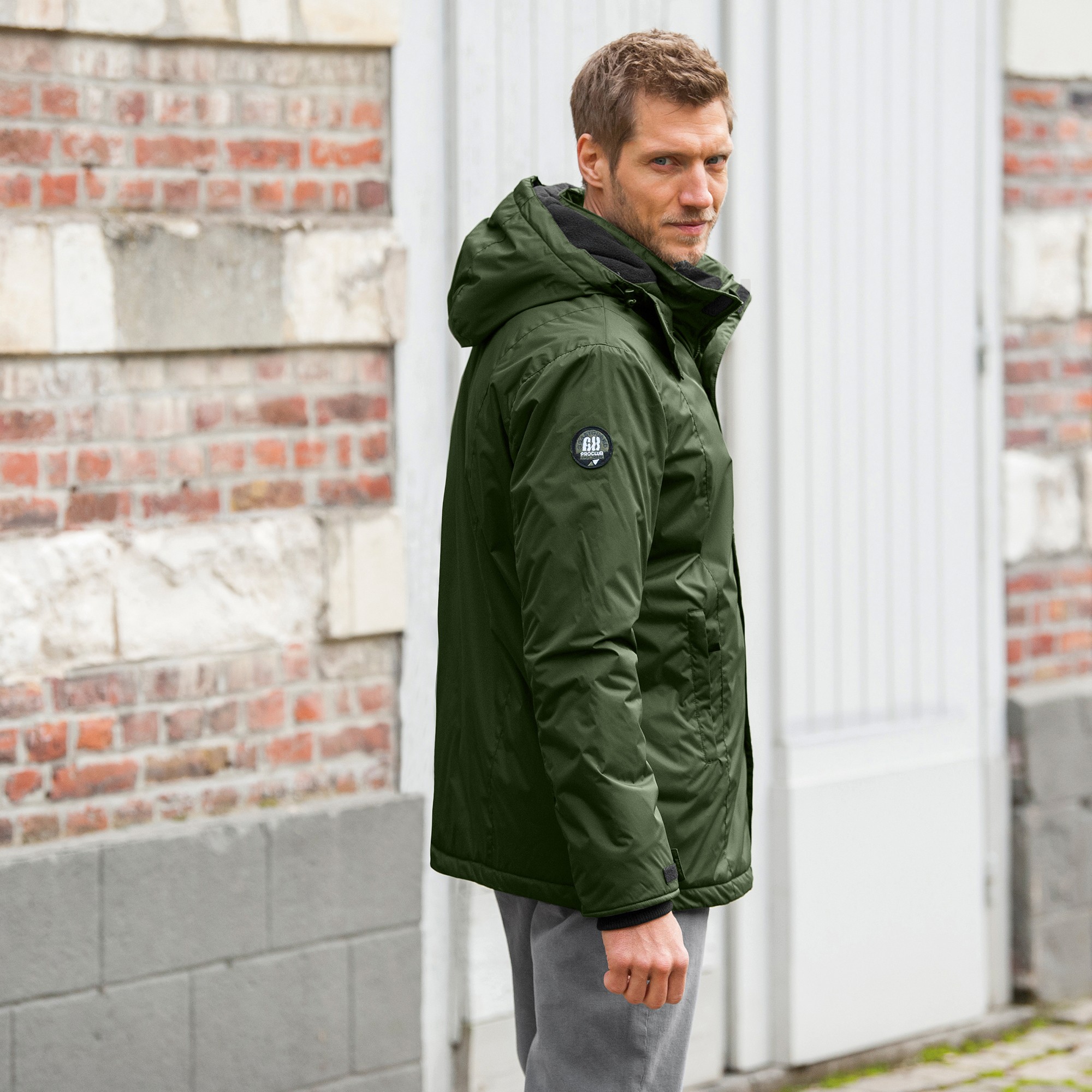 Parka imperm able doubl e polaire capuche kaki Blancheporte