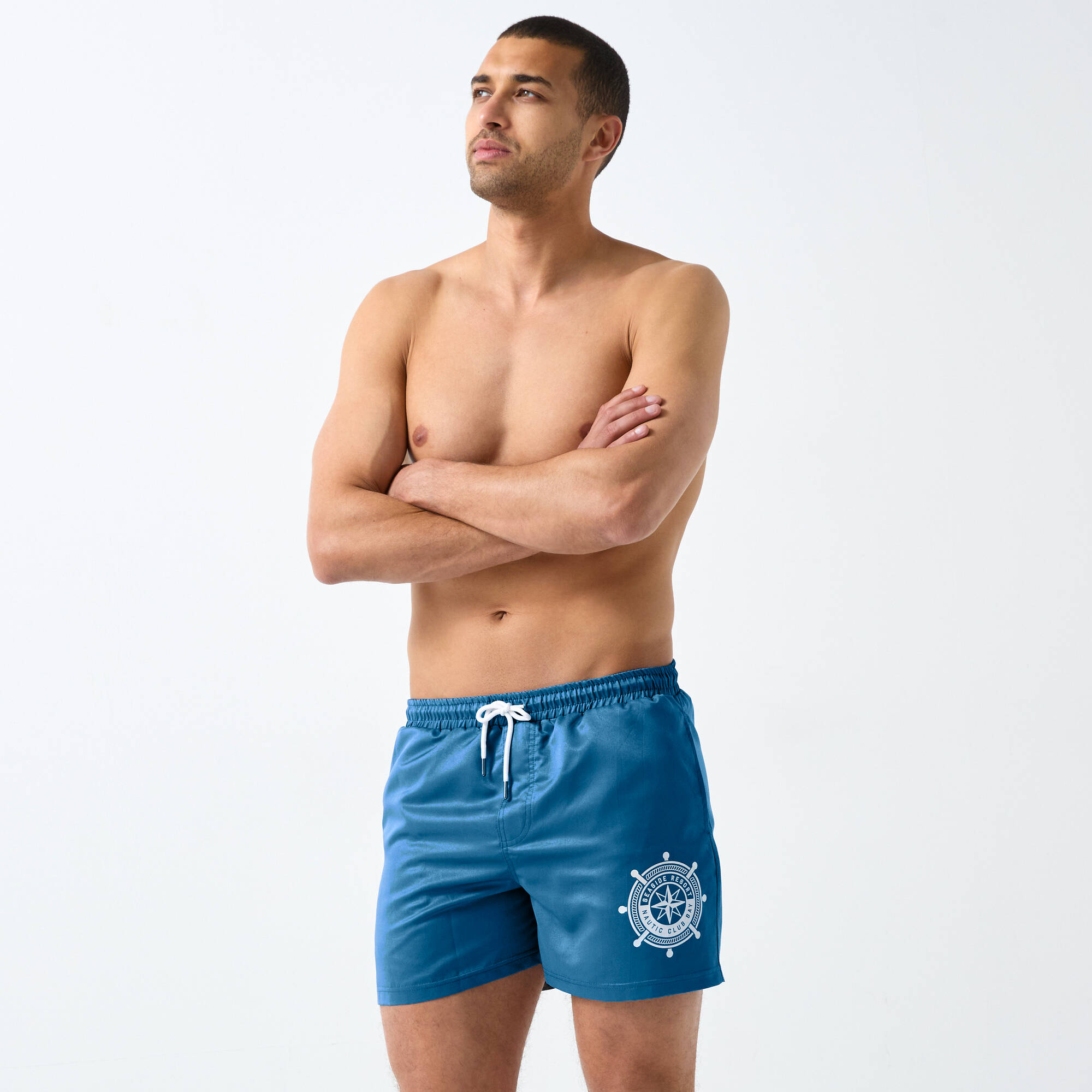 Short de bain uni motif contrast - Blancheporte 20$