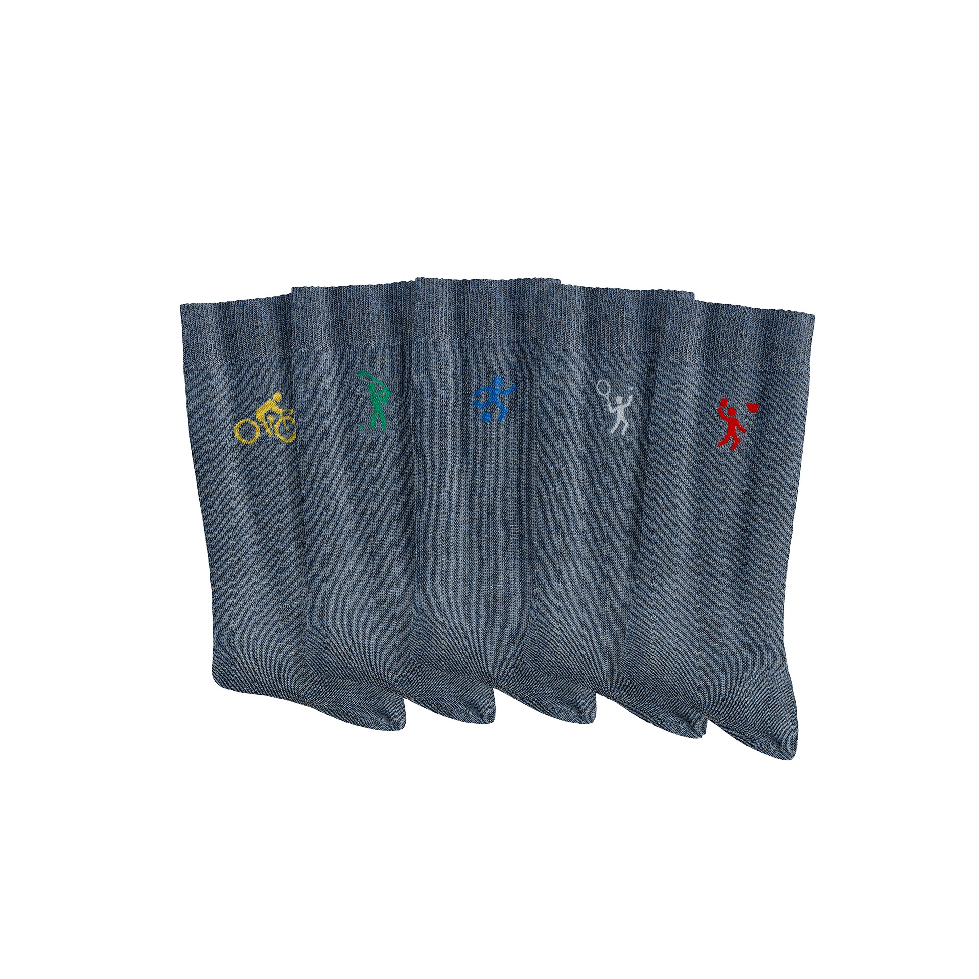 Mi-chaussettes Fantaisie sport - Lot De 5 Paires - Blancheporte
