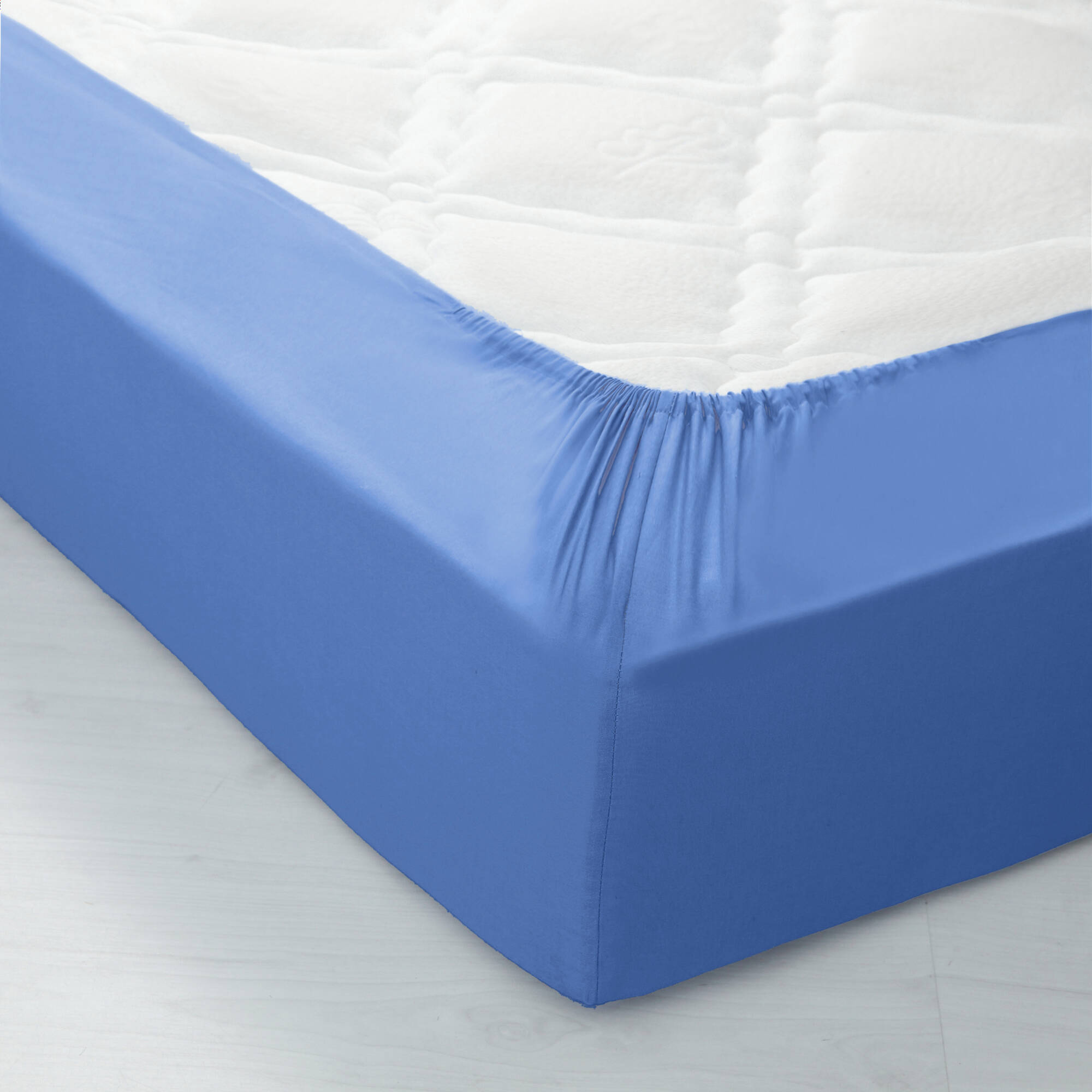 Drap-housse uni polyester - coton bonnet 32 cm - Blancheporte
