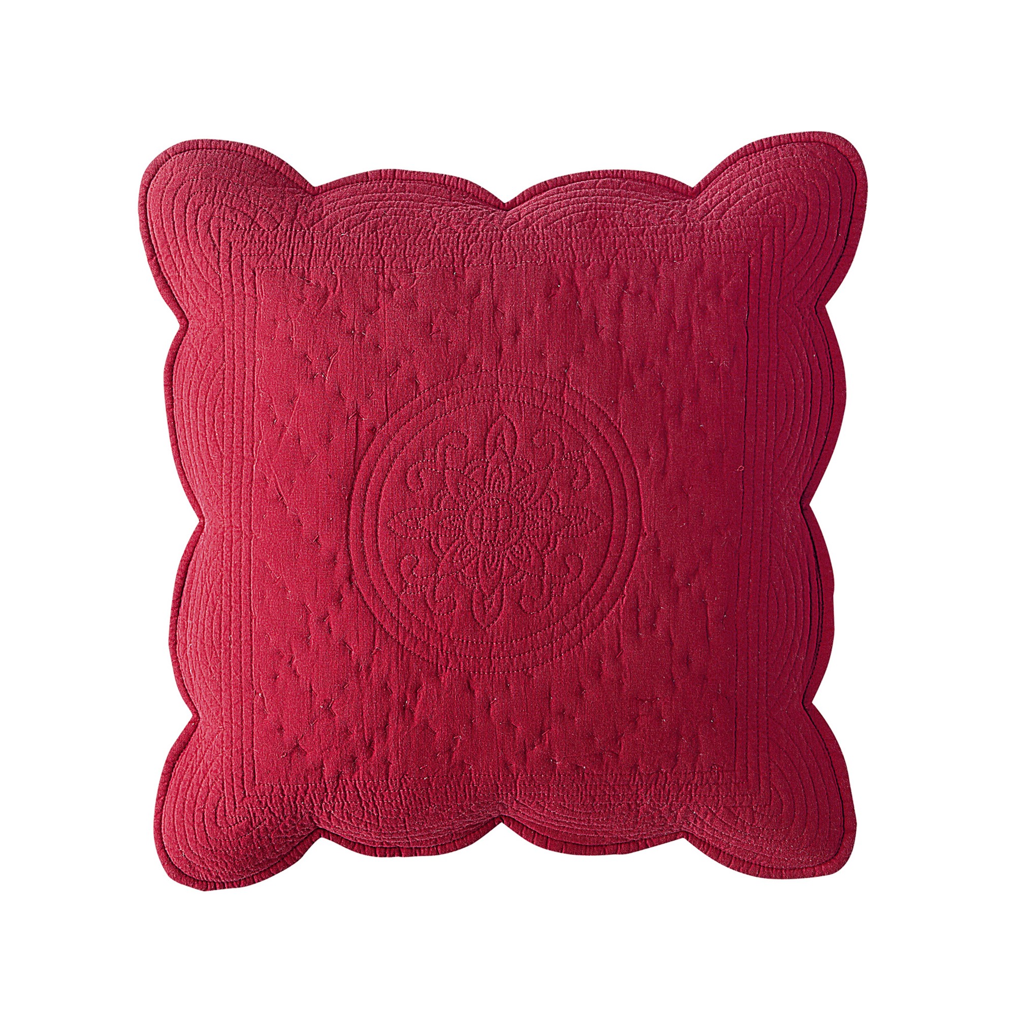 Housse Coussin Unie Style Boutis Cassandre - Blancheporte