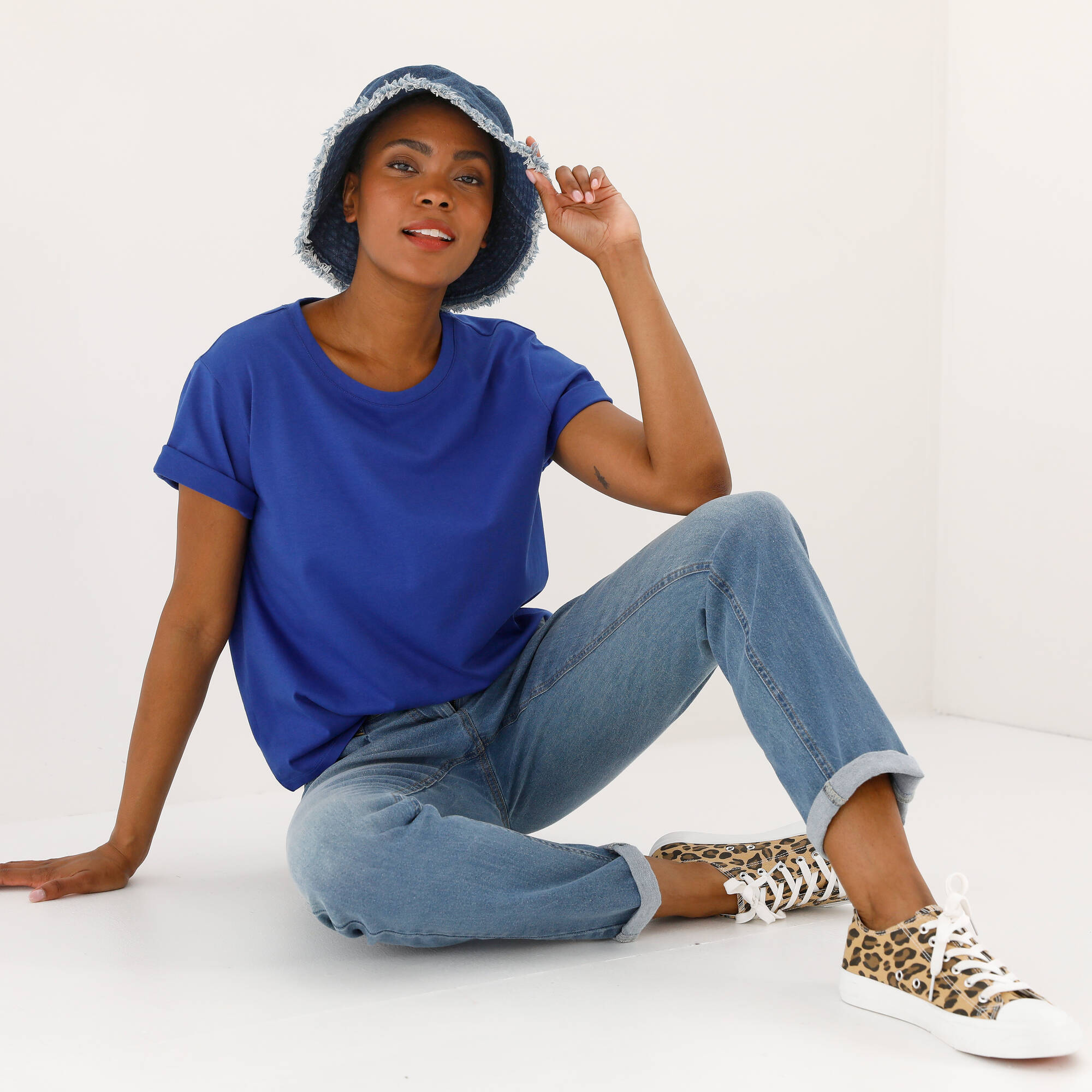 T-shirt loose en coton uni - Blancheporte 7 €