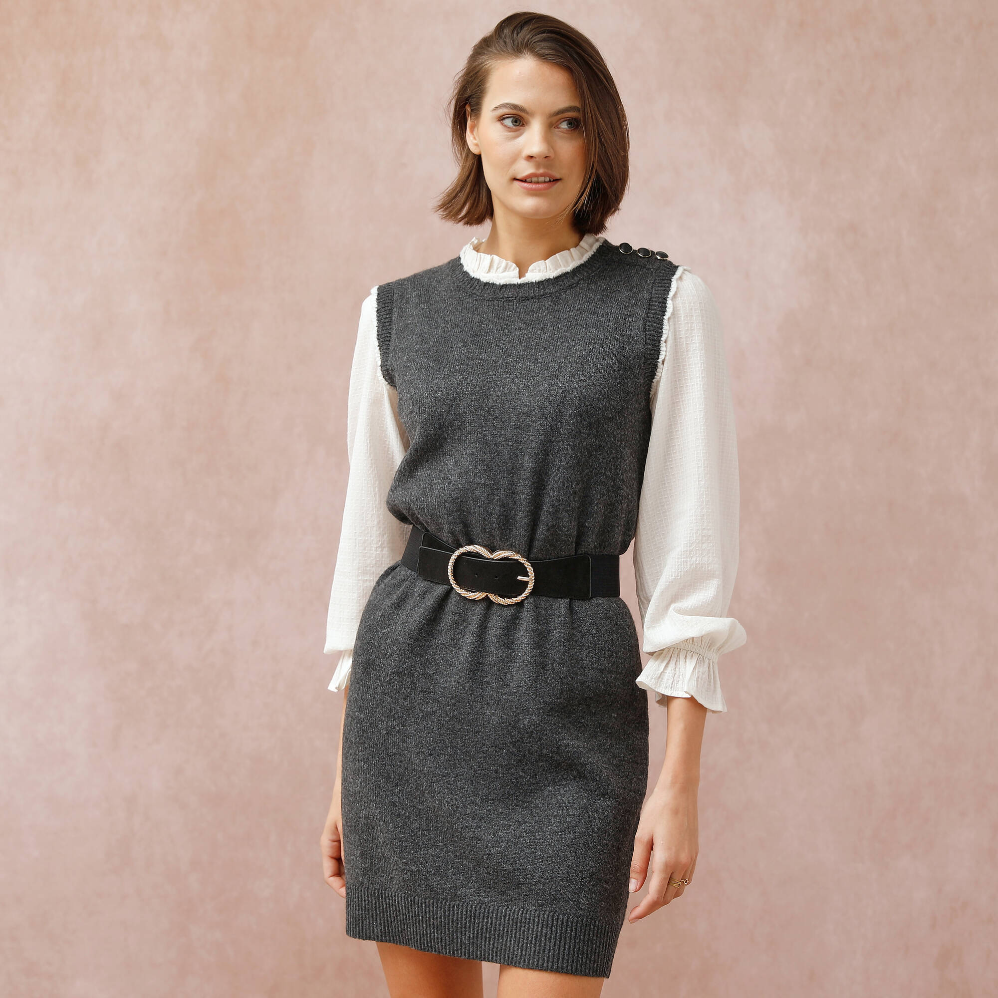 Ceinture lastique double boucle - Blancheporte 25$