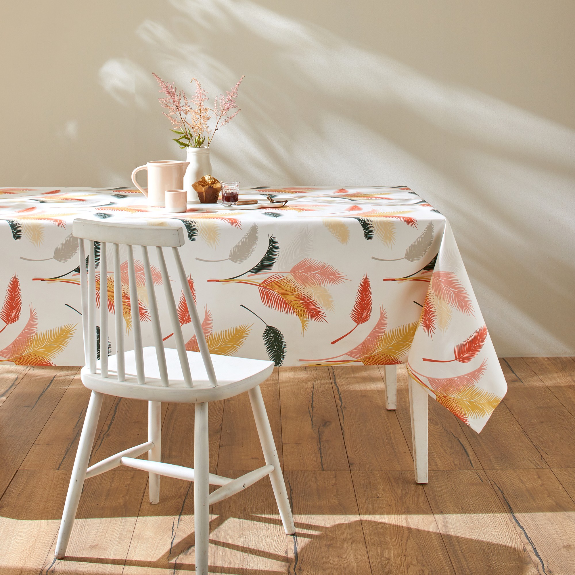 Nappe Toile Cirée Imprimé Fleurs Pampa - Blancheporte