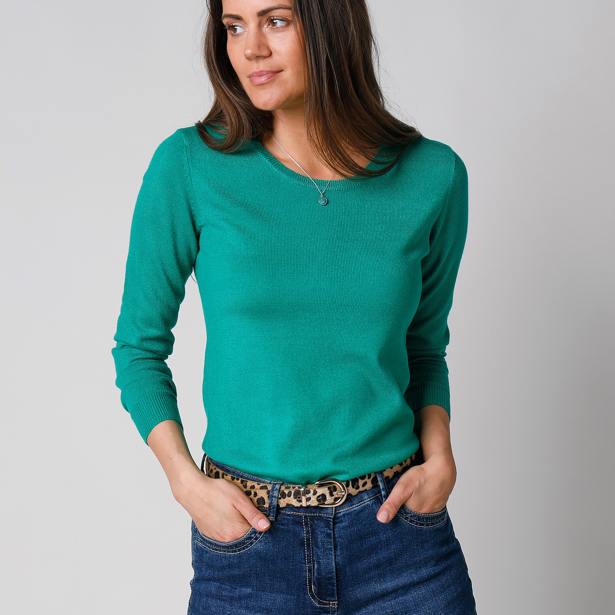 Pull Col Rond Uni - Blancheporte