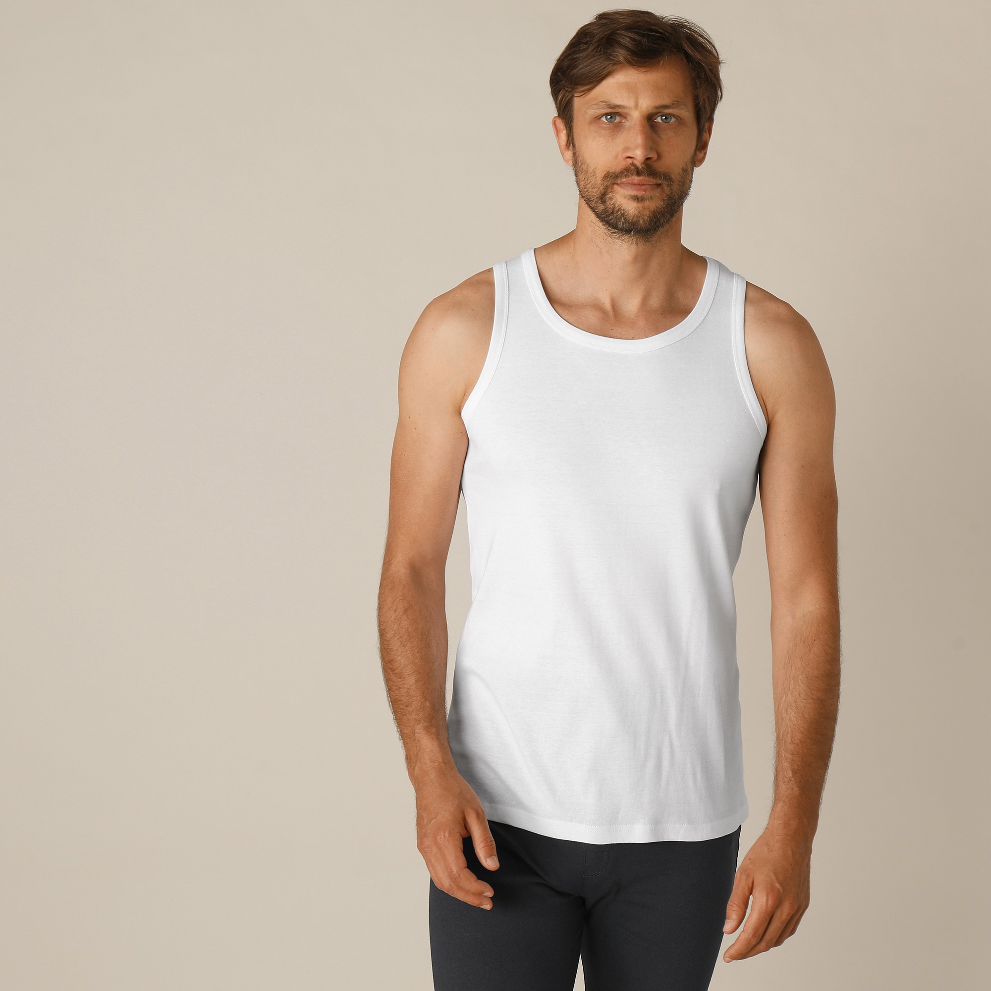Blanche porte online sous vetements homme