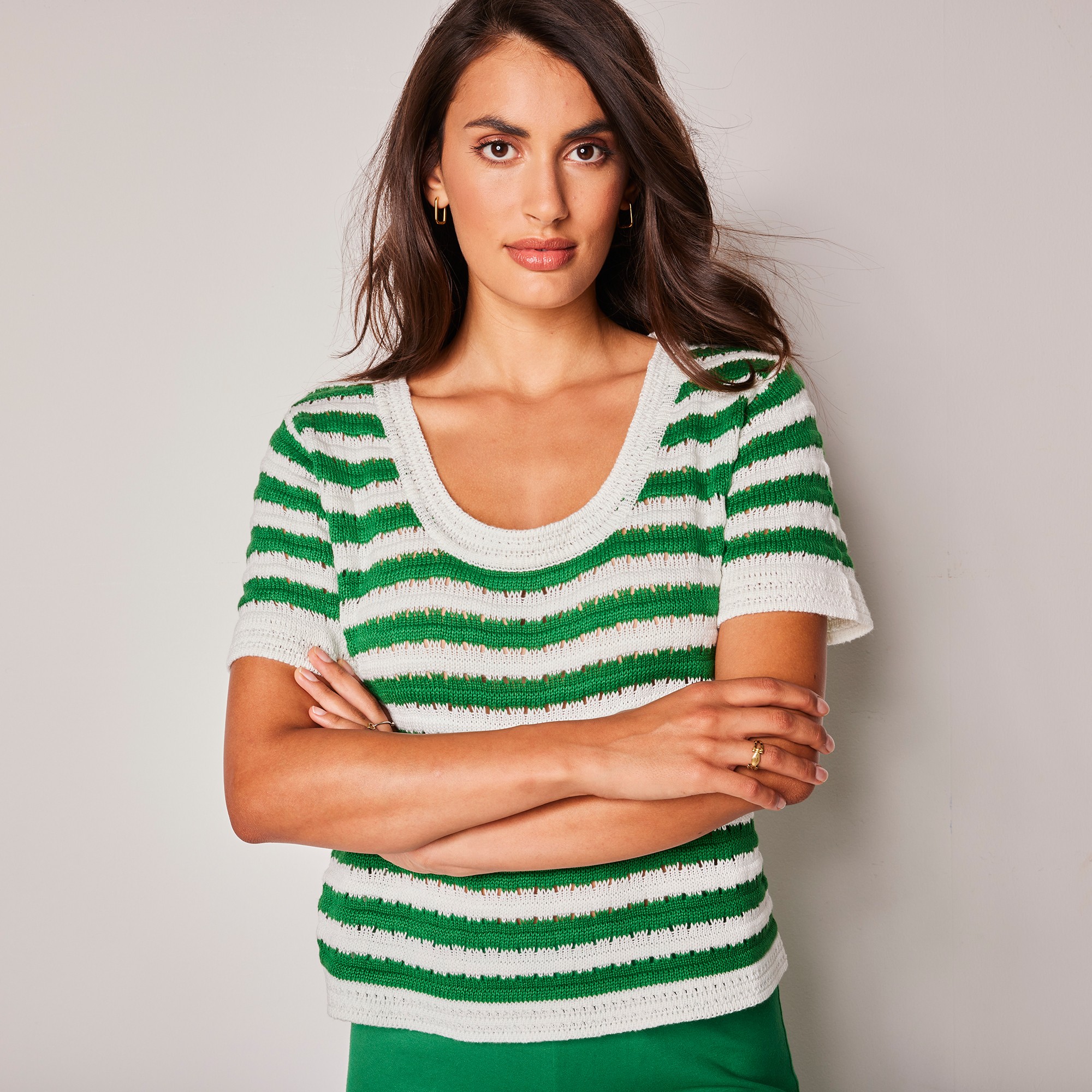 Pull Rayé Tricot Fantaisie - Lora Zellini