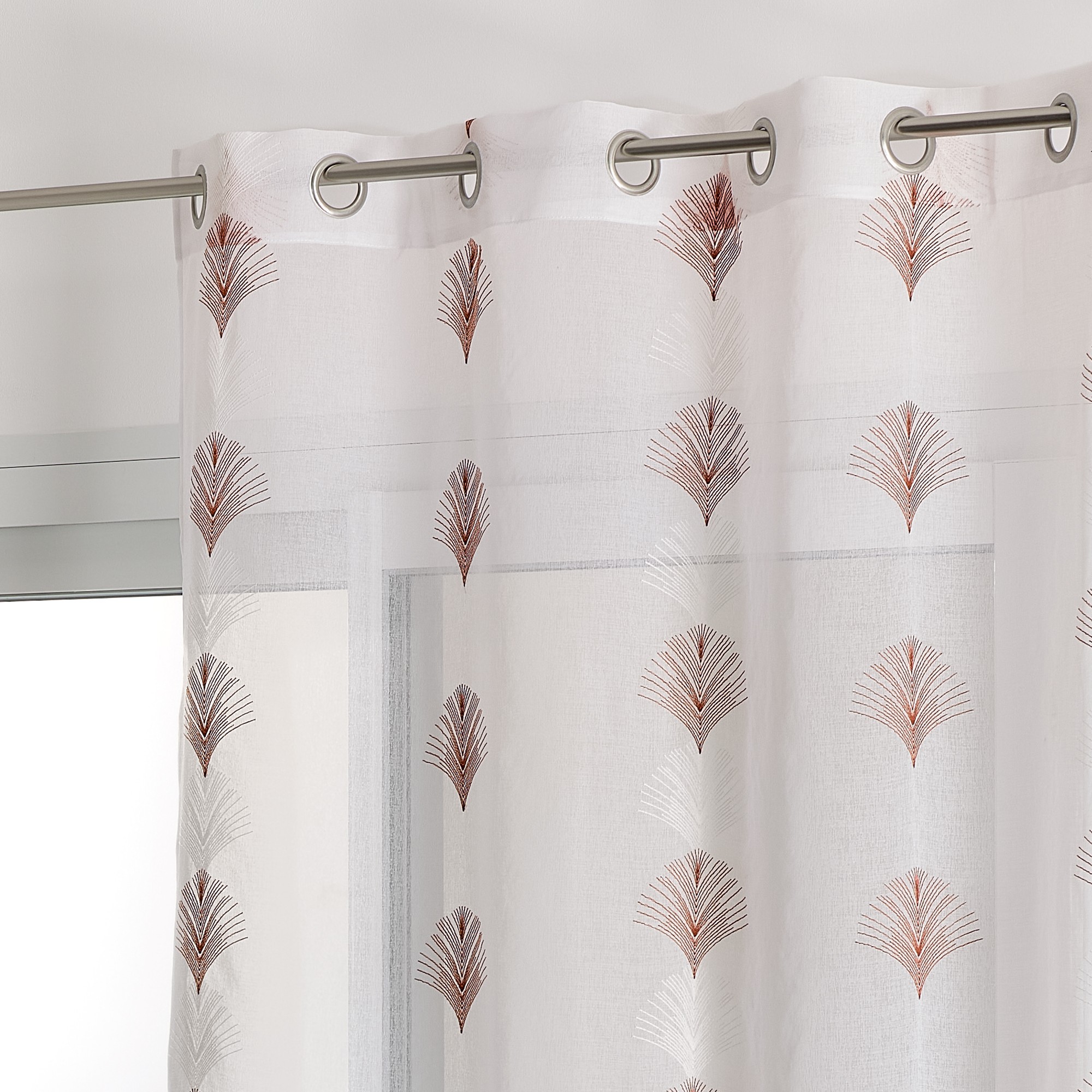 Voilage Brodé Plumes - Blancheporte