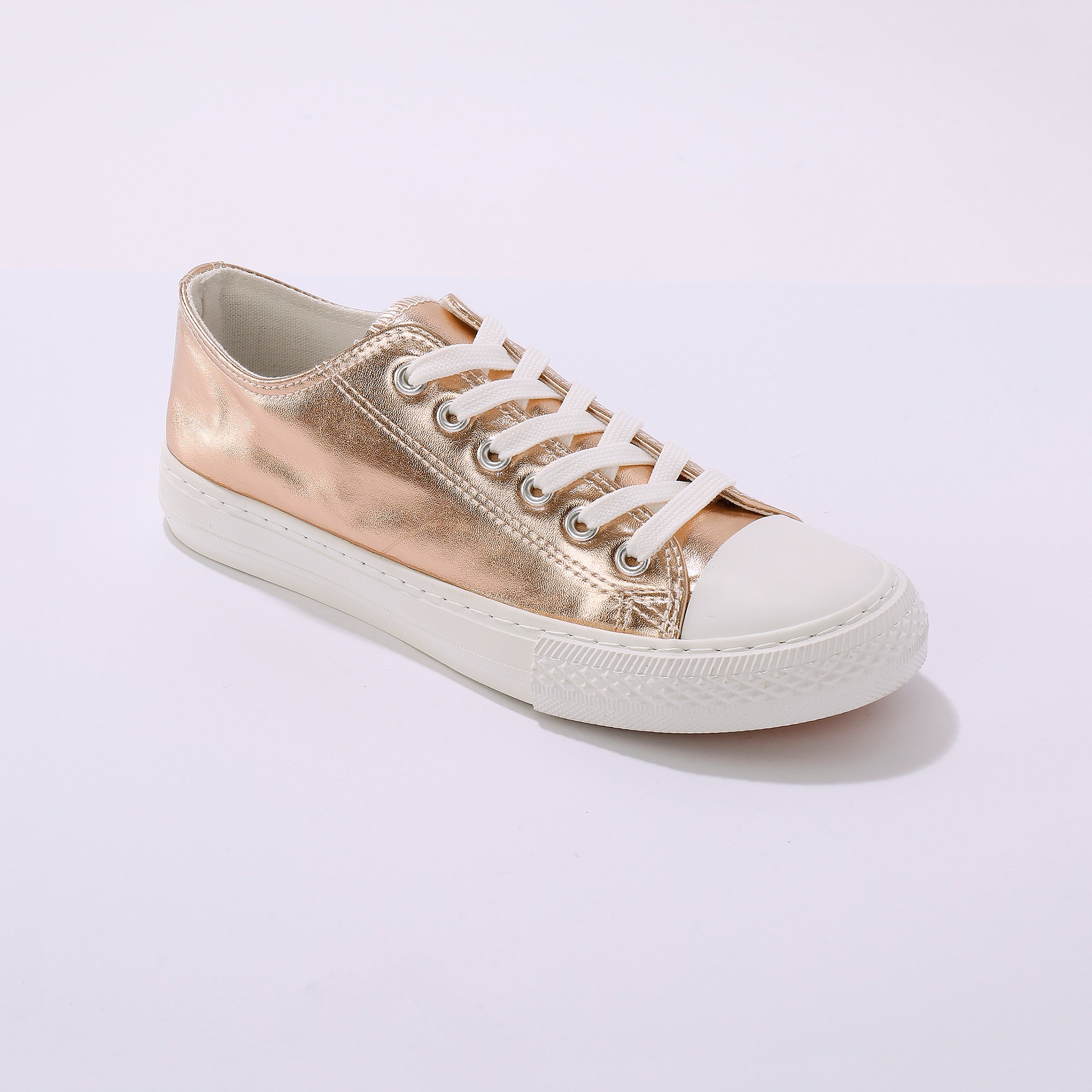 Tennis À Lacets Métallisées - Blancheporte