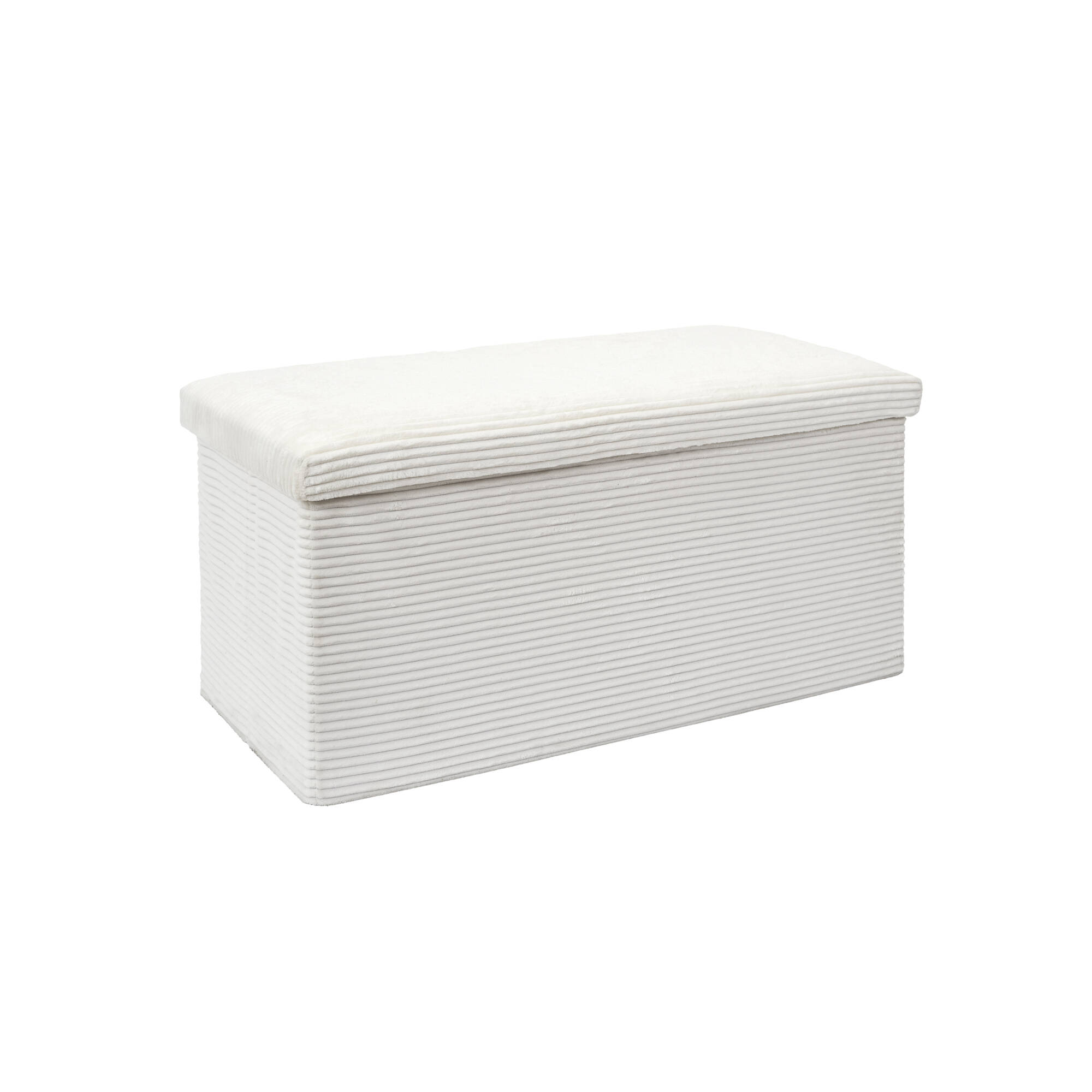 Banc-coffre pliable uni côtelé - Blancheporte