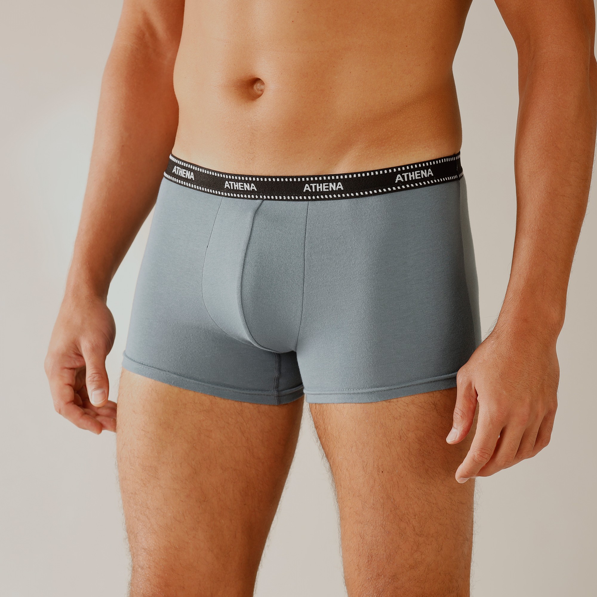 Lot de 3 boxers Ecopack Athena® - L - Bleu/gris/noir - Athena