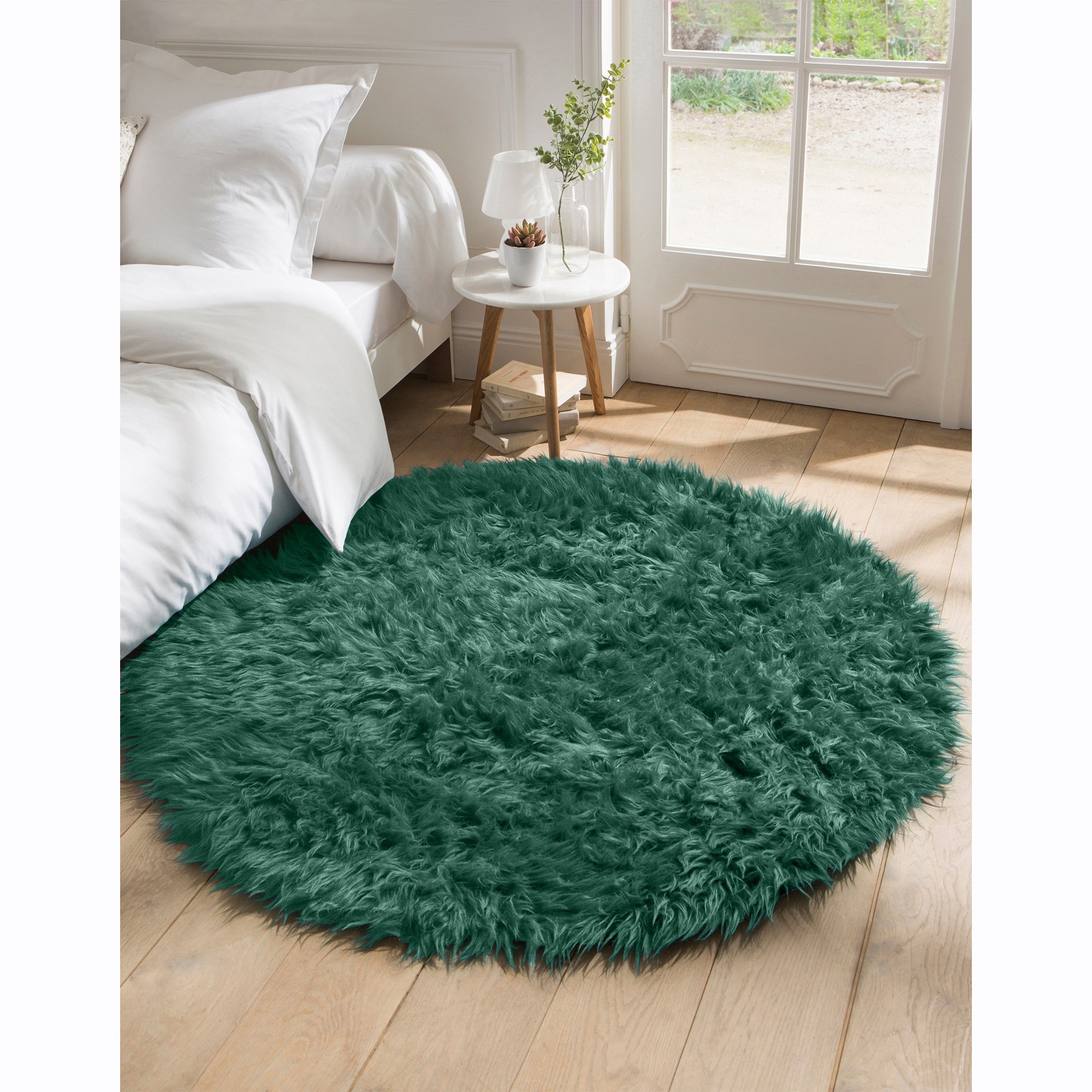 Tapis Rond Poils Longs - Blancheporte