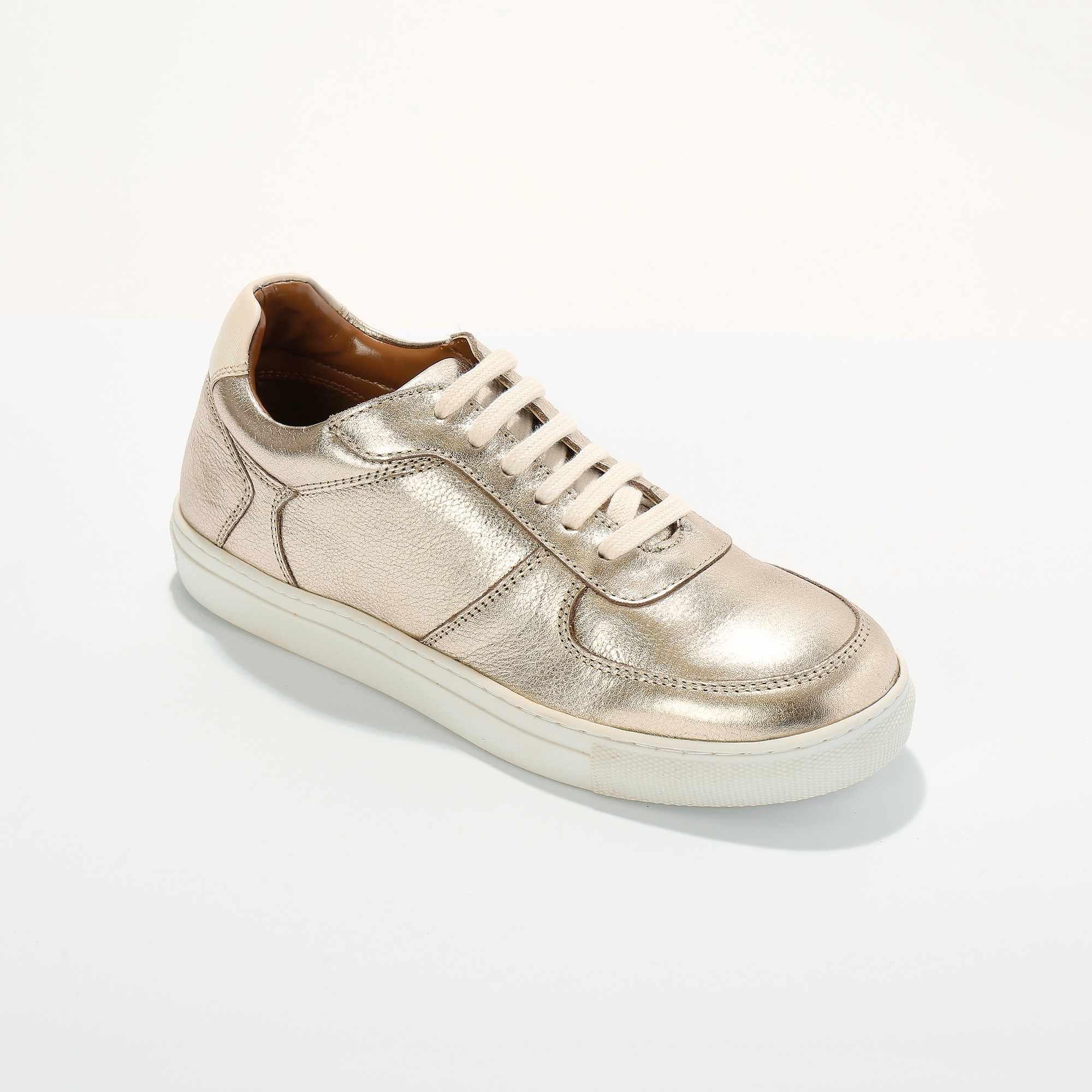 Baskets À Lacets En Cuir - Blancheporte