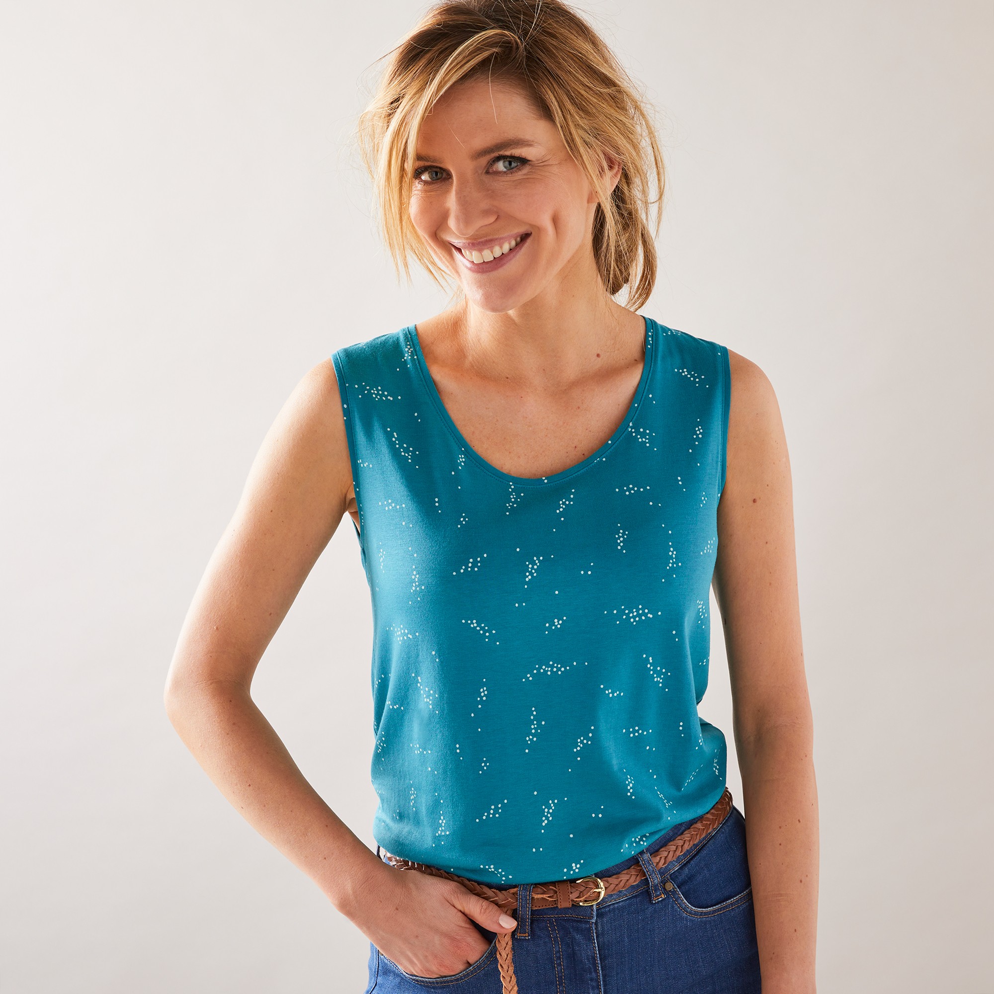 Débardeur Larges Bretelles Imprimé - Blancheporte