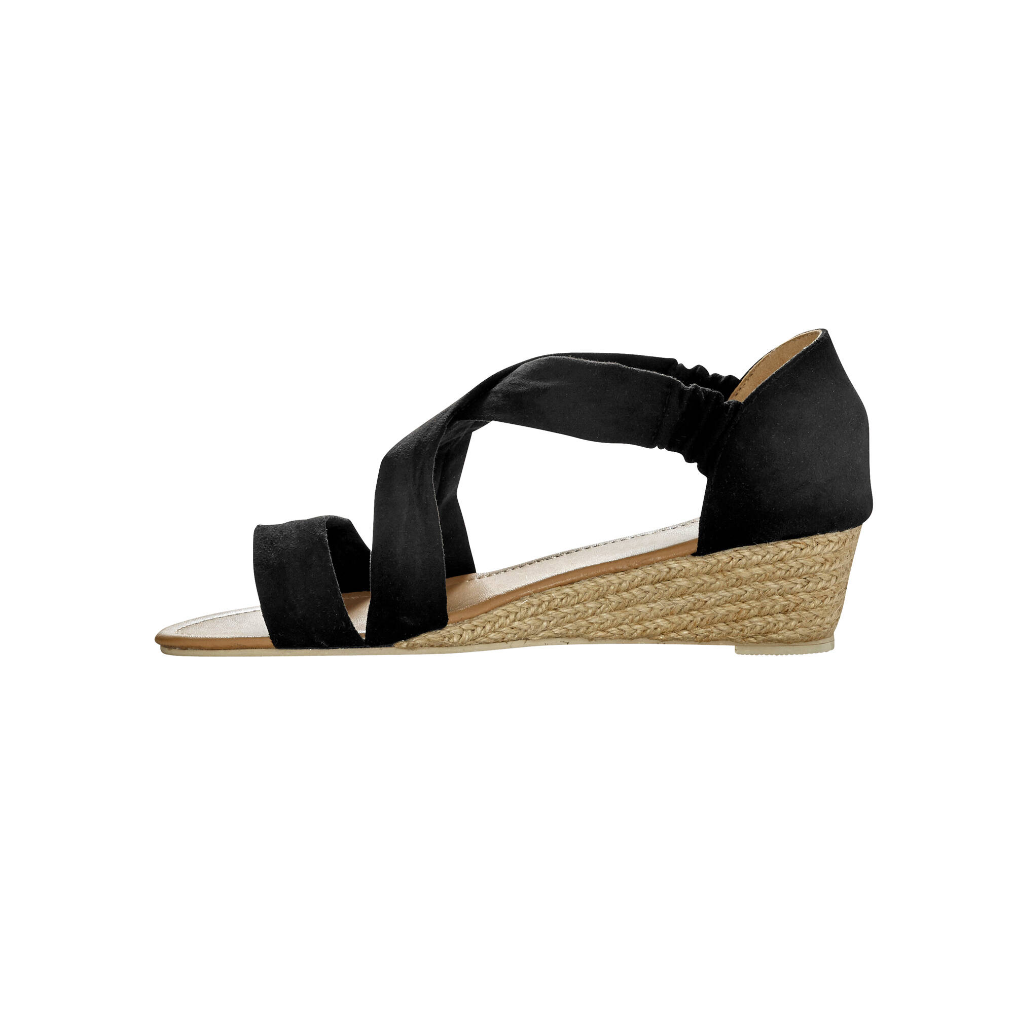 Sandales compenses lastiques sudine - Blancheporte 25 €