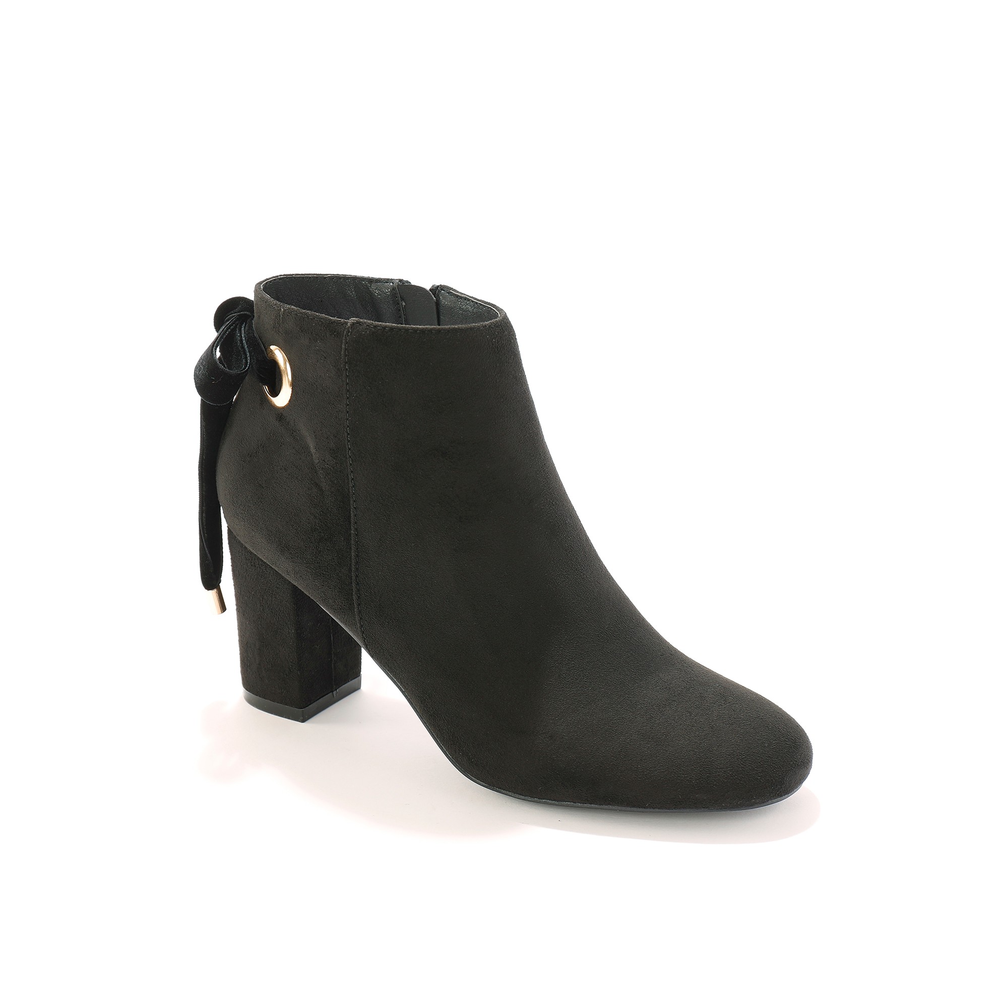 Boots À Talon Et Noeud Velours - Blancheporte