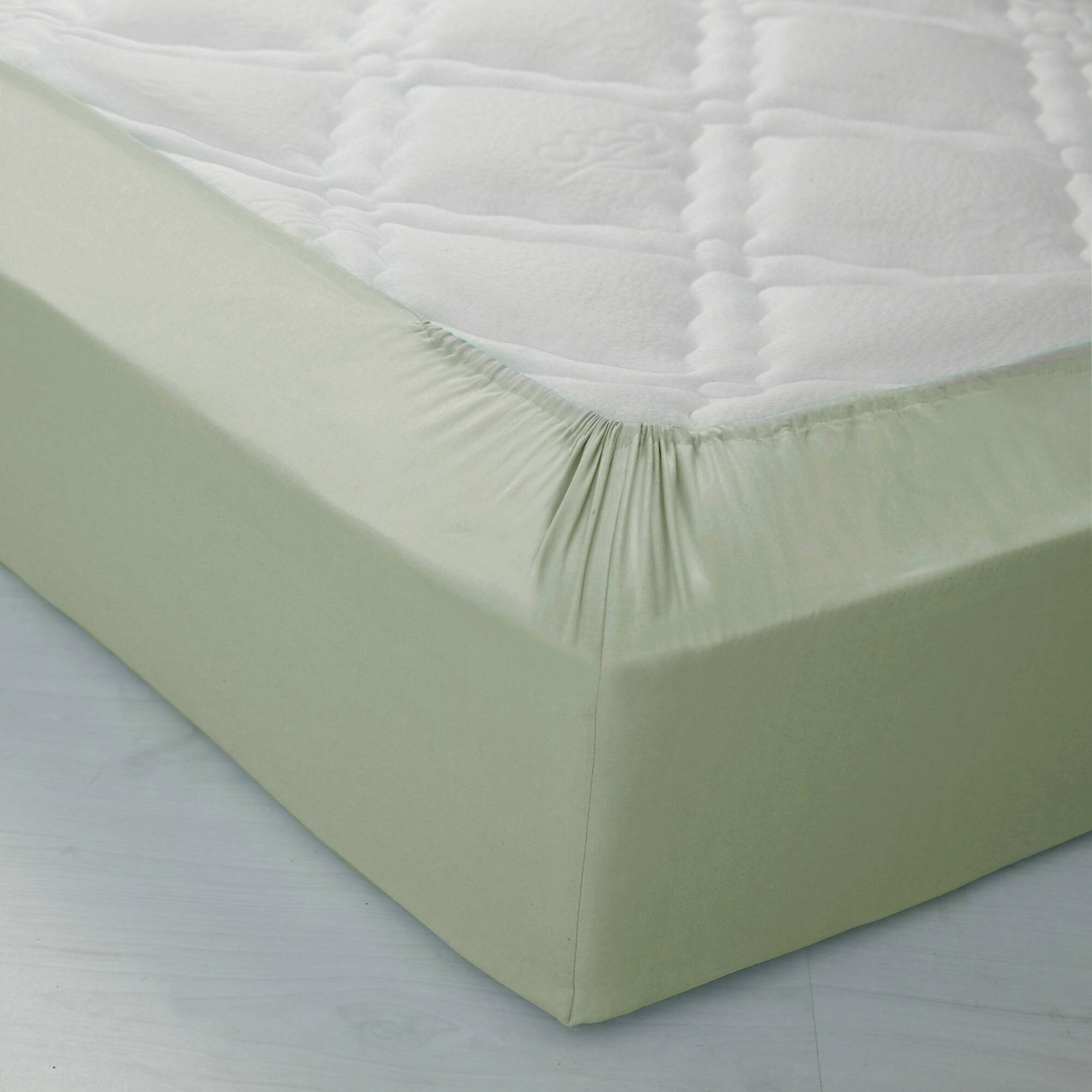 Drap-housse uni polyester - coton bonnet 32 cm - Blancheporte