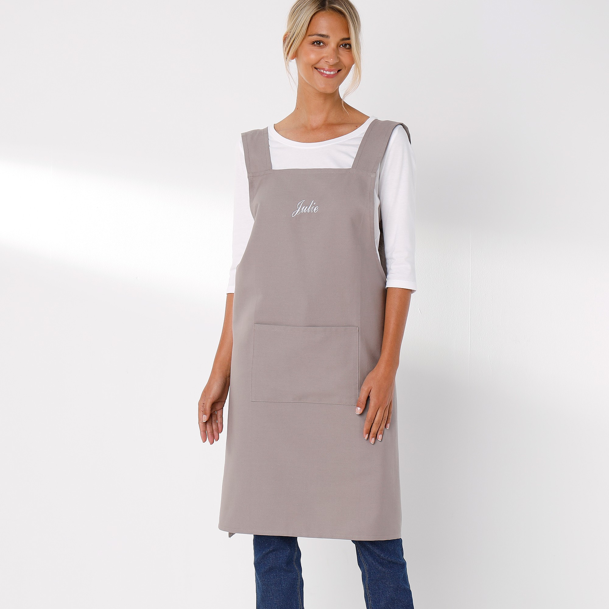 Tablier De Cuisine Japonais Coton Uni Personnalisable - Blancheporte