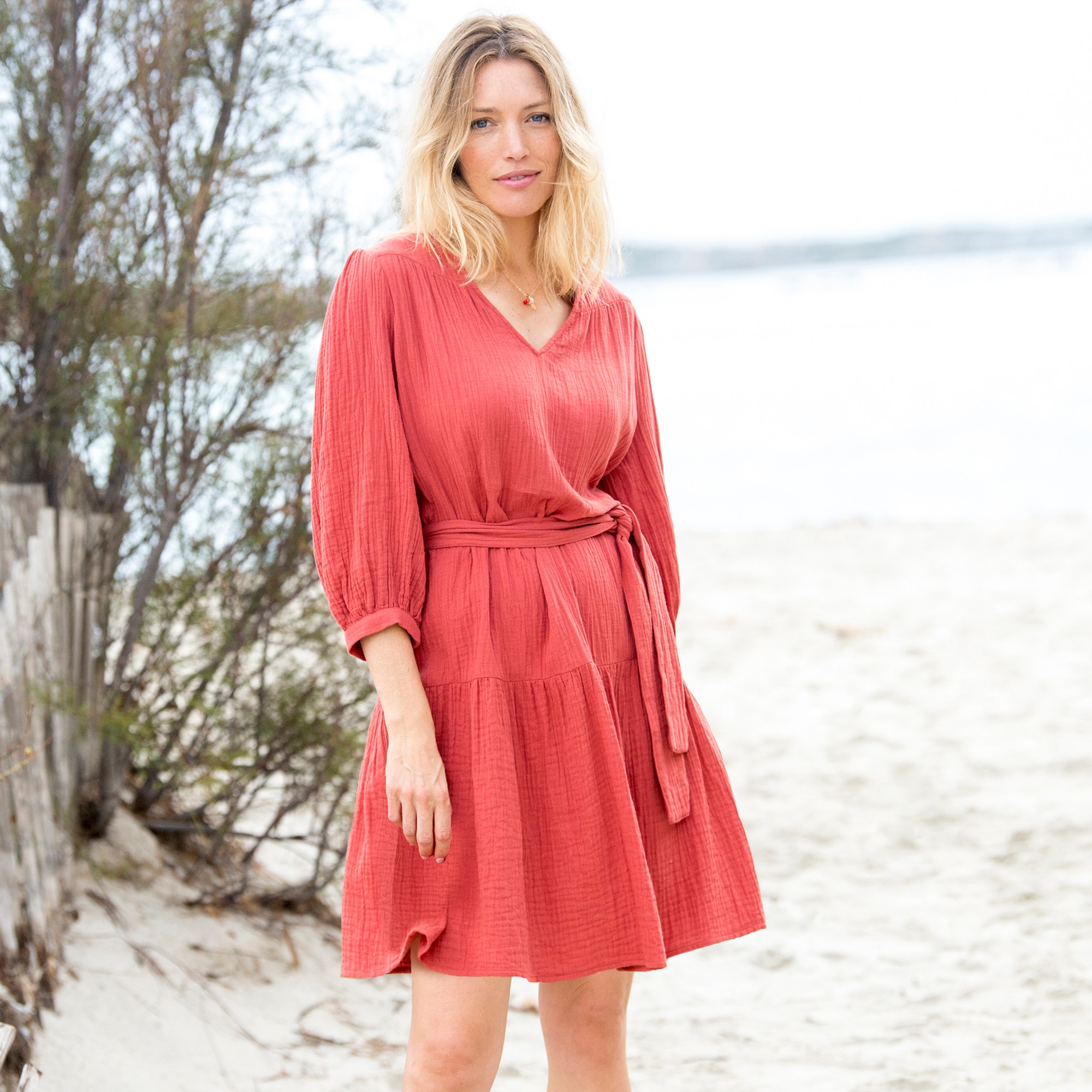 Robe Unie, Gaze De Coton - Blancheporte