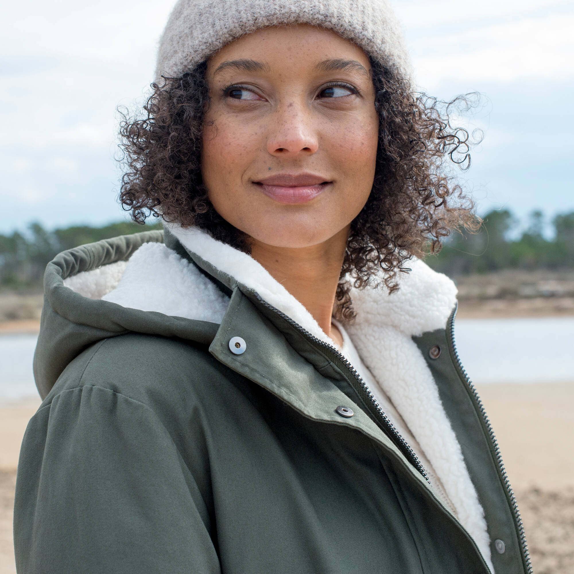Parka dperlante capuche double polaire sherpa - Blancheporte 120$
