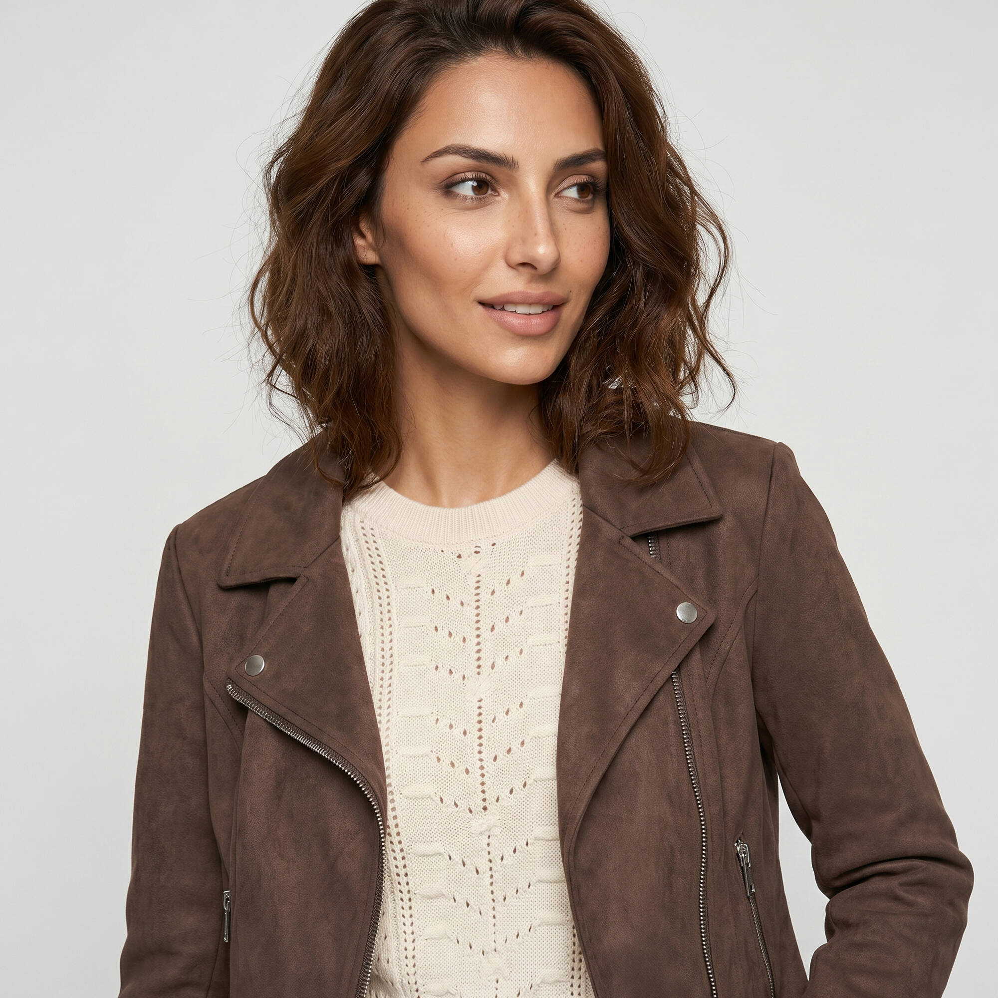 Blouson zipp col tailleur pressionn sudine - Blancheporte 76$