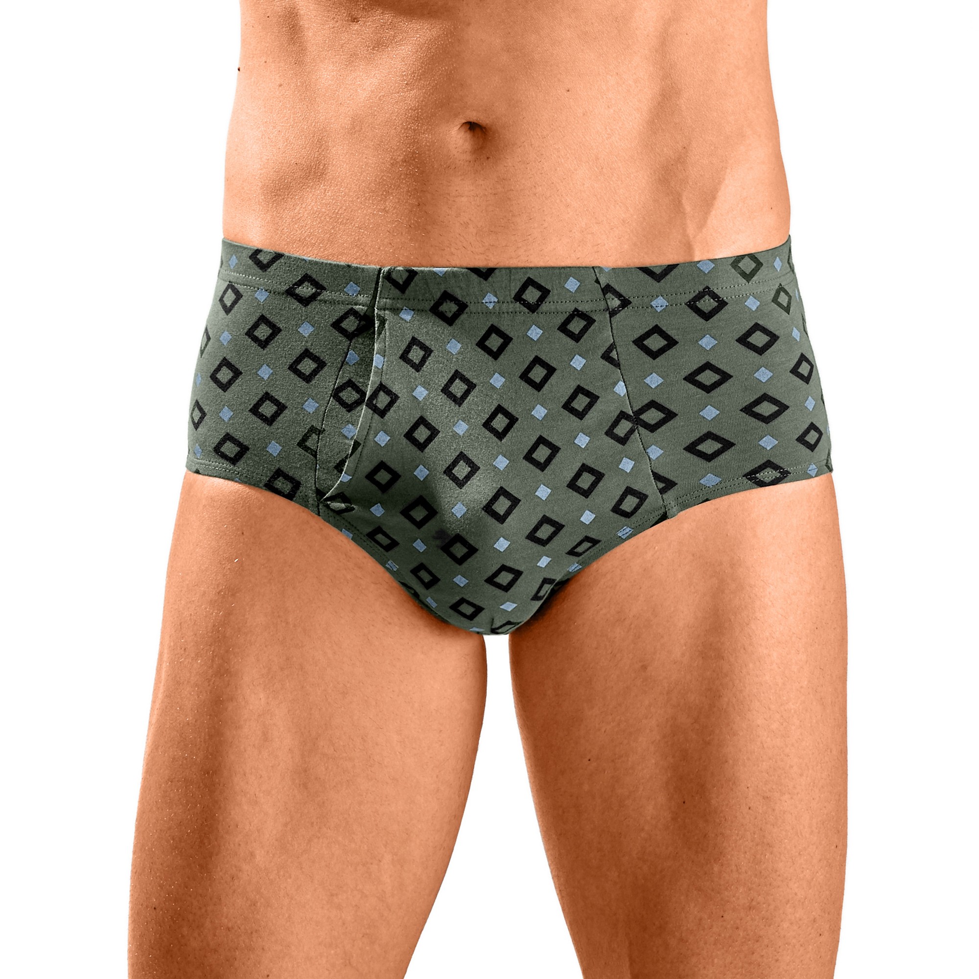 Slip Ouvert Taille Haute Imprimé Losanges - Lot De 6 - Blancheporte