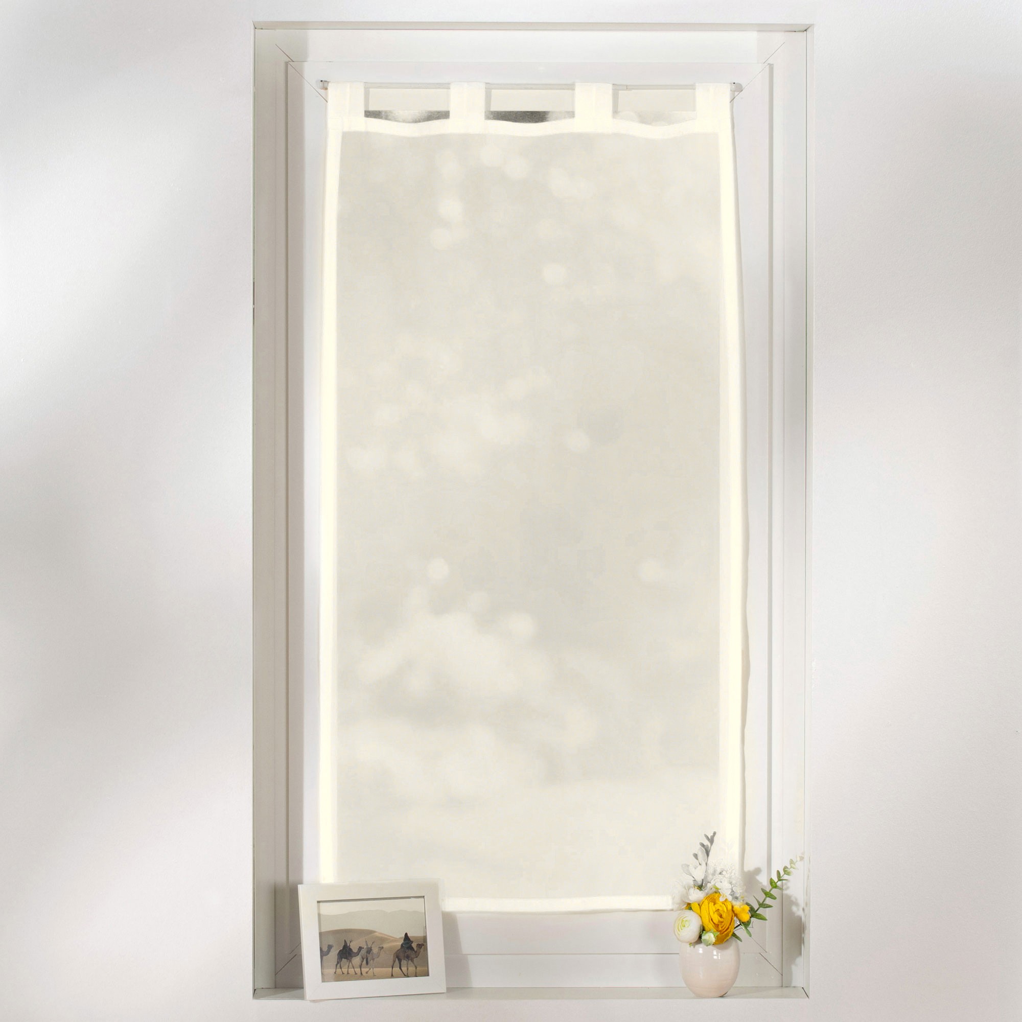 Vitrage Droit Voile Uni Finition Pattes - Blancheporte