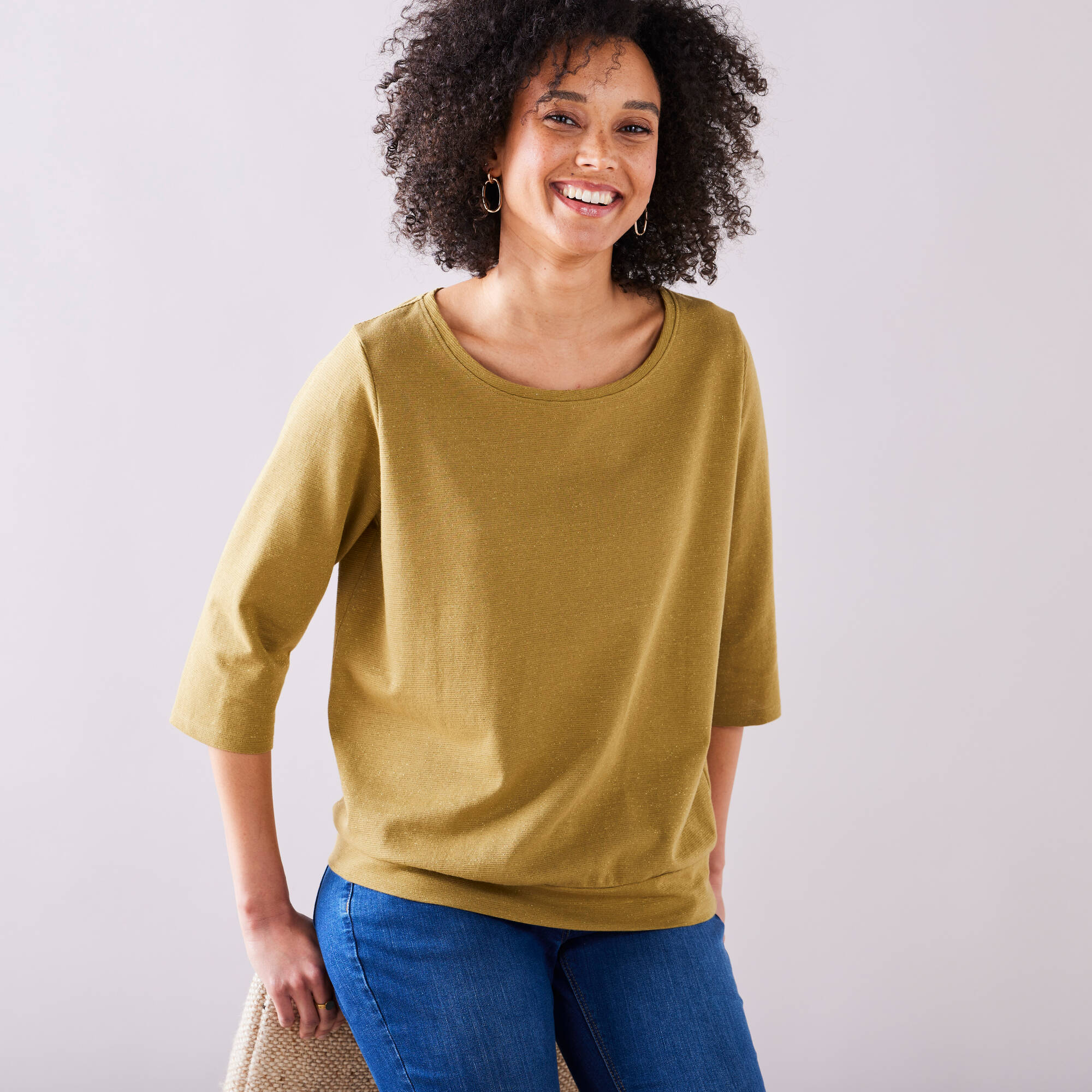 T-shirt Maille Brillante - Blancheporte