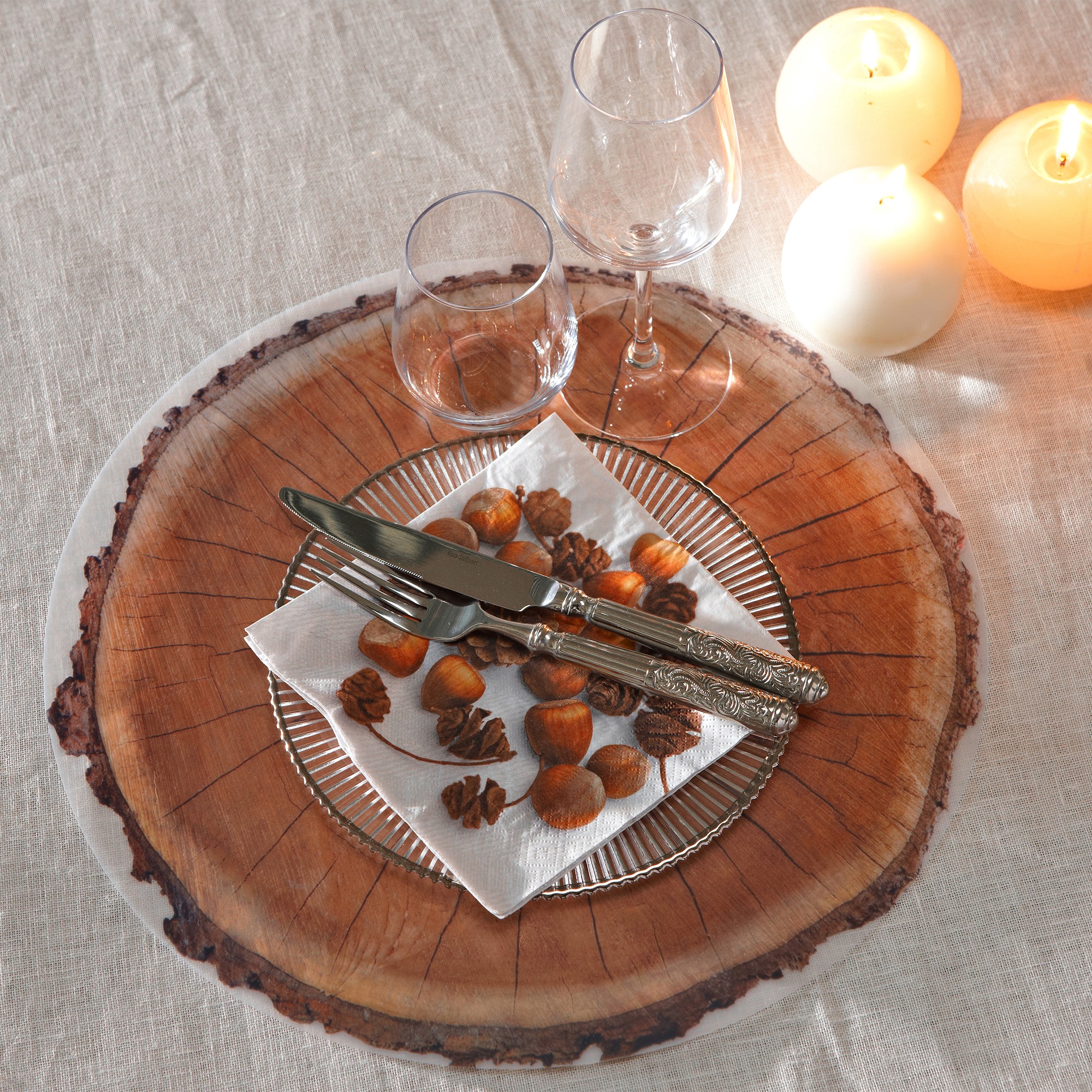 Set De Table Imprimé rondin - Lot De 4 - Blancheporte