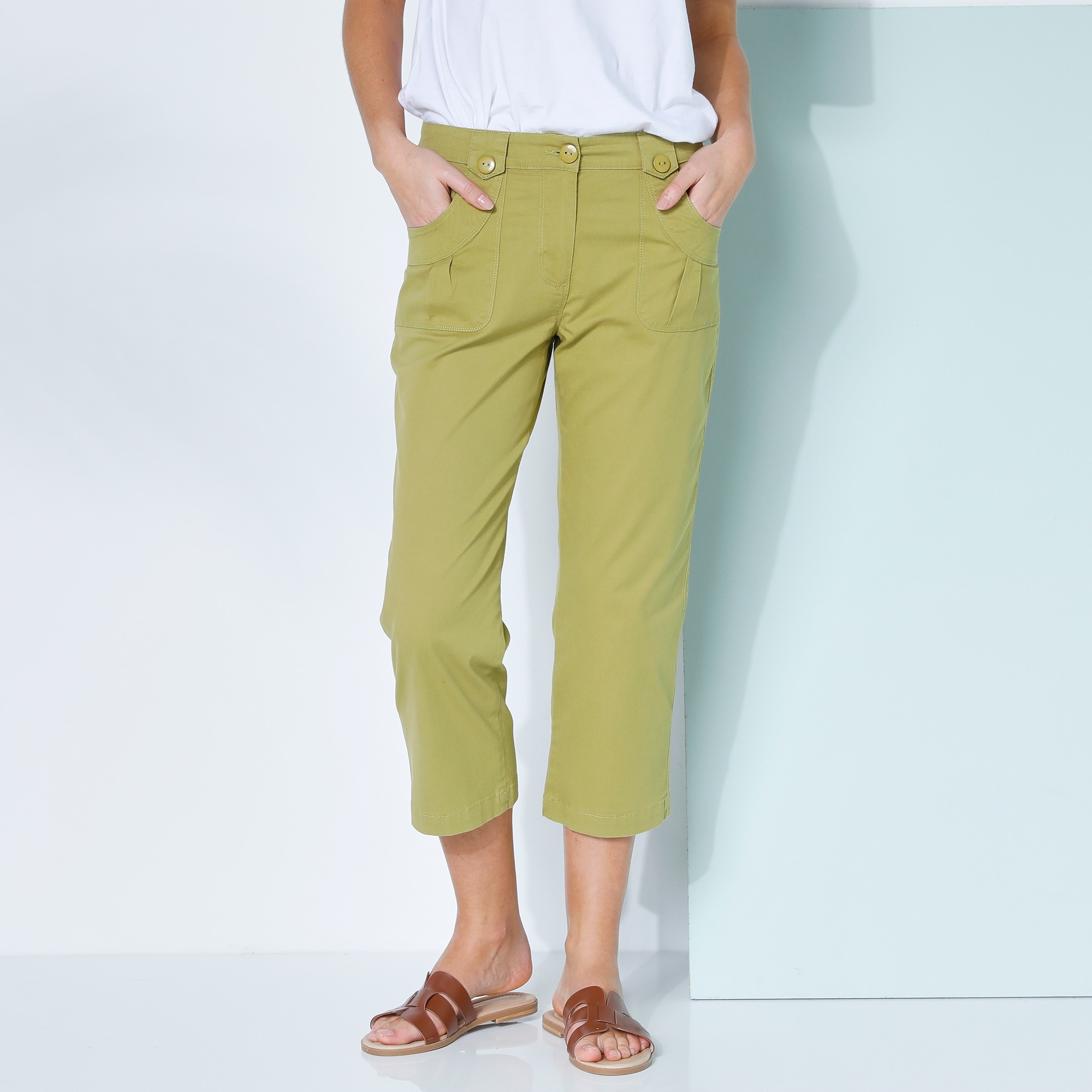 Pantacourt Droit Stretch - Blancheporte