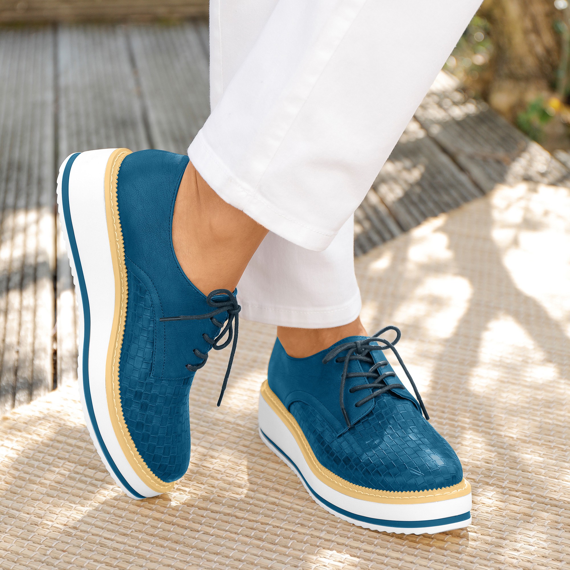 Derbies compensees effet tisse marine marine Blancheporte