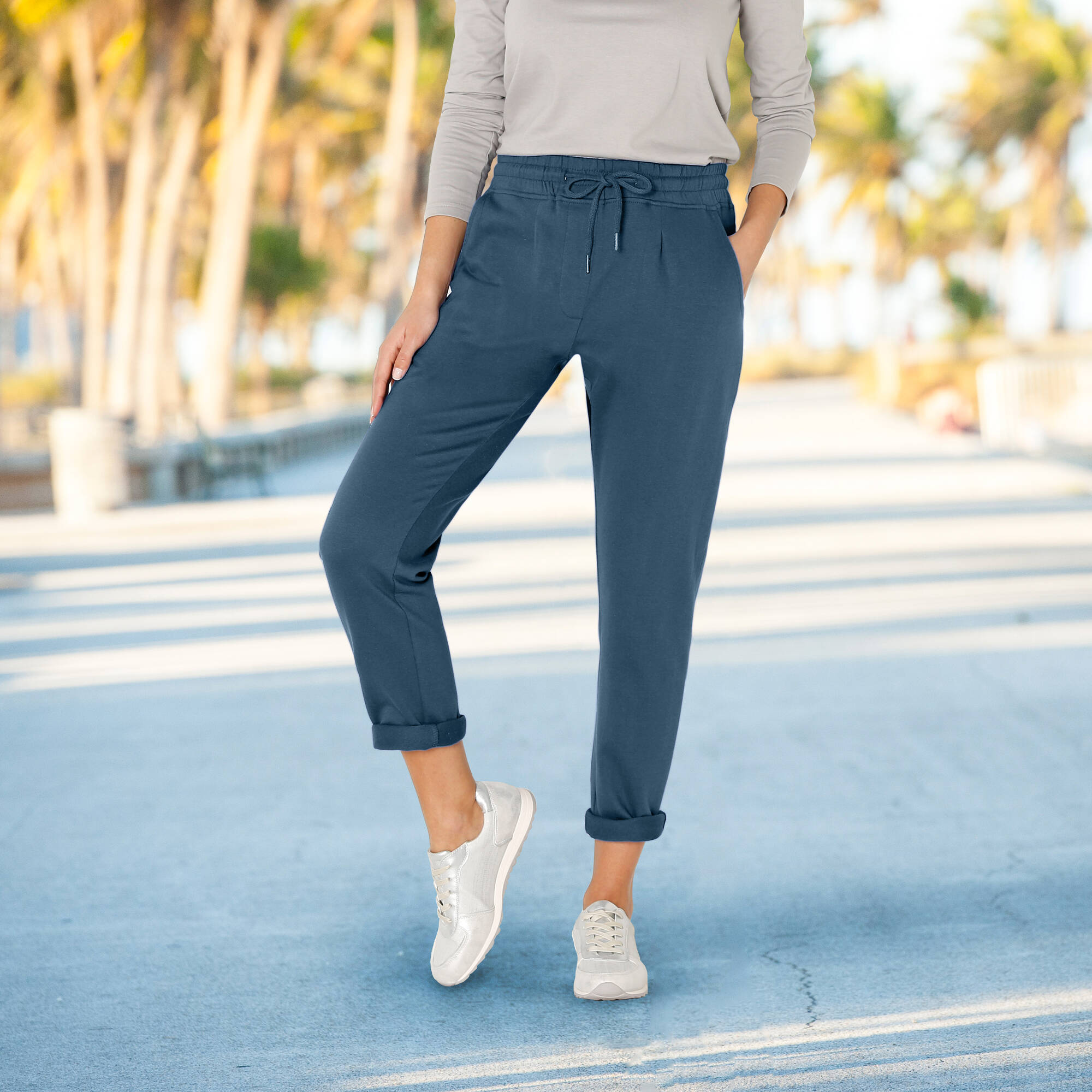 Pantalon jogpant ceinture elastiquee molleton