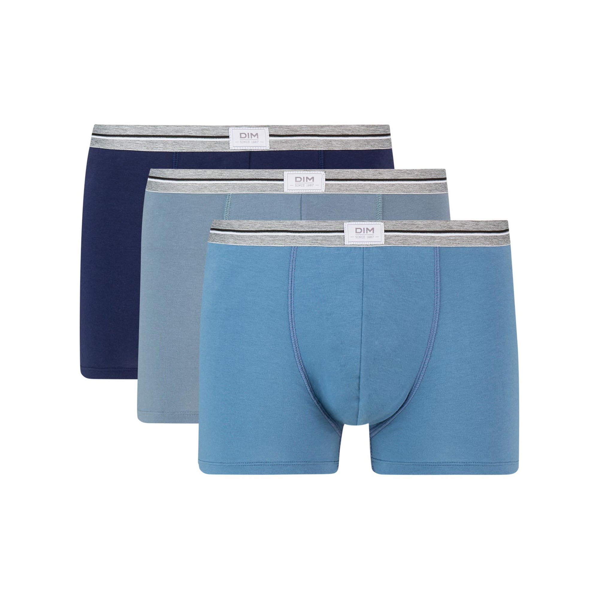Boxer Ultra Resist® - lot de 3 - Xxl - Bleu/gris - Dim