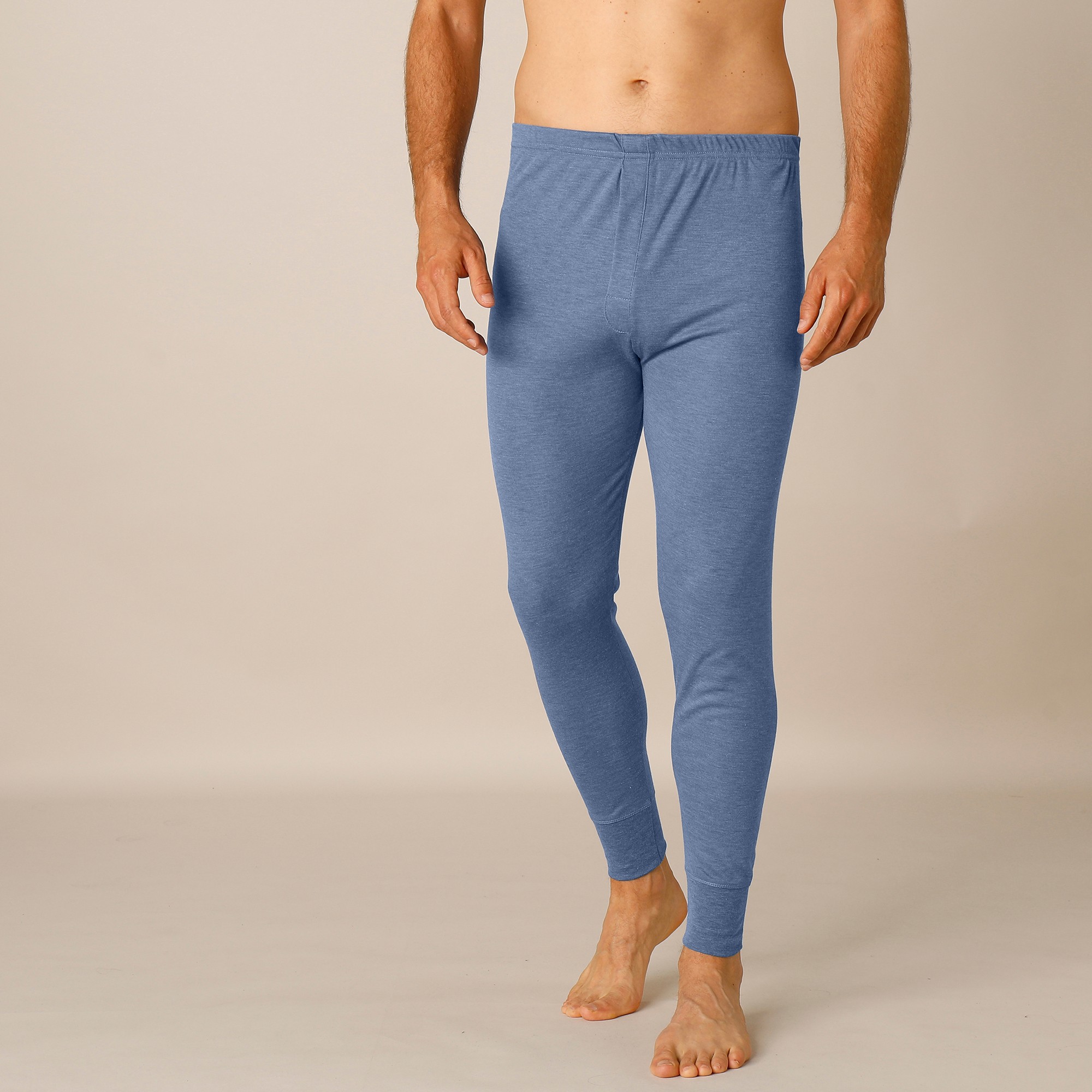 Caleçon long Thermoperle® polyester - lot de 2 - 109/116 - Bleu - Thermoperle